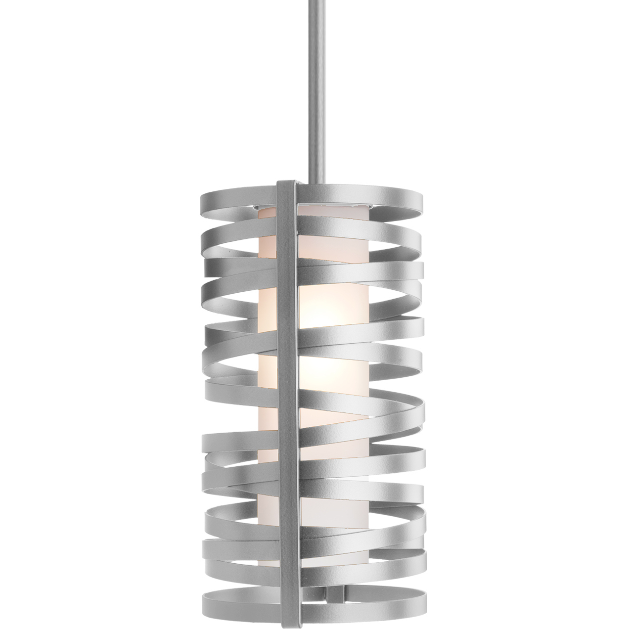 Tempest LED 6 inch Beige Silver Pendant Ceiling Light in Adjustable Cord, Metallic Beige Silver, Frosted, 2700K LED