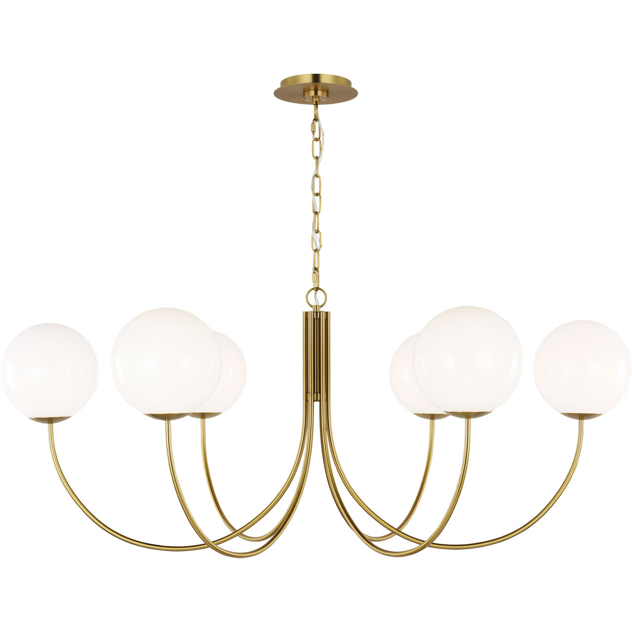 kate spade new york Noemie 6 Light 42 inch Burnished Brass Chandelier Ceiling Light
