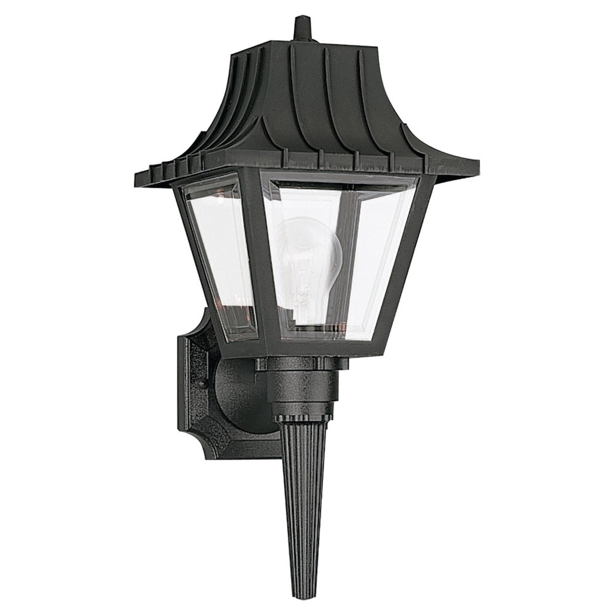 Polycarbonate Outdoor 1 Light 17.5 inch Black Outdoor Wall Lantern, Medium