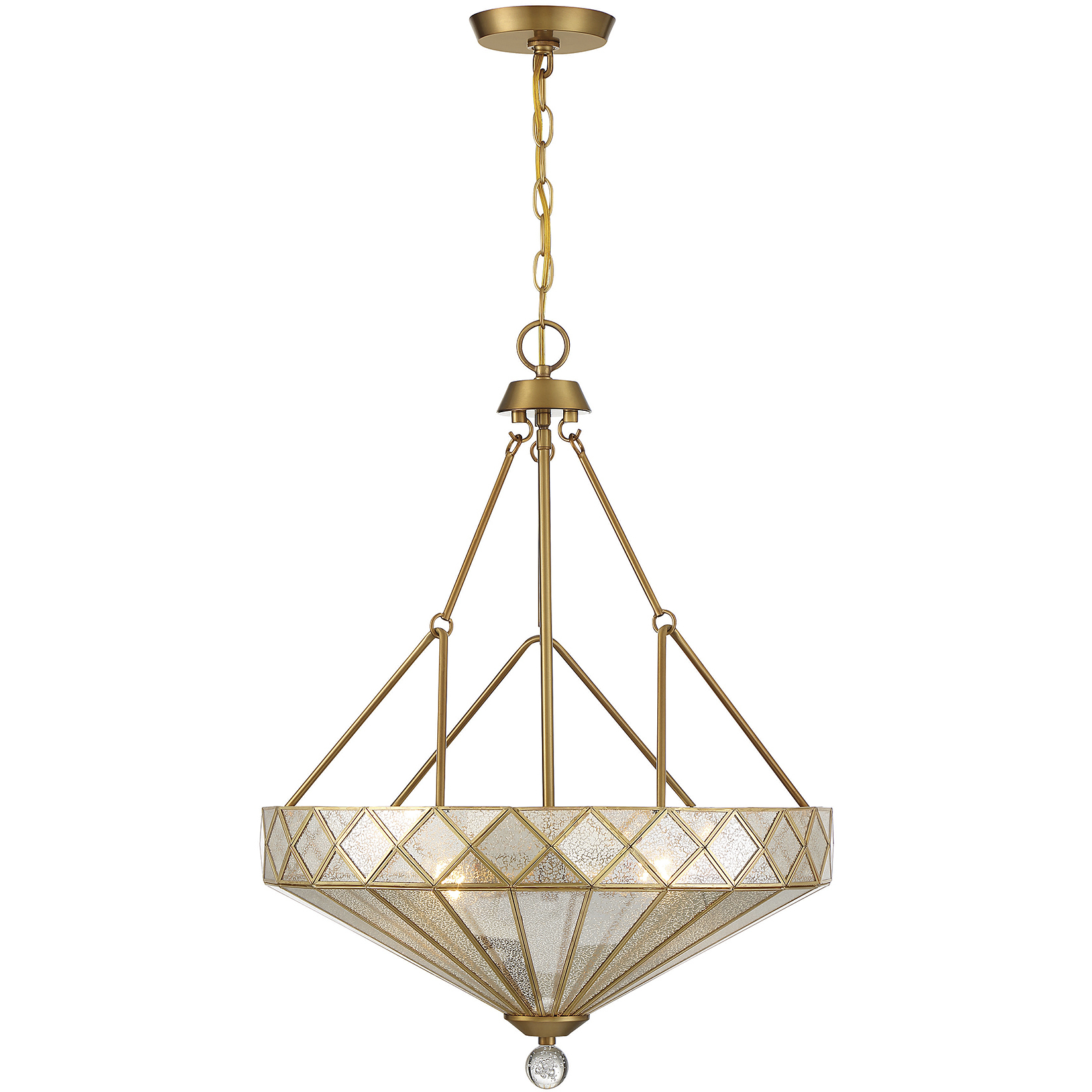 Emerald 4 Light 20 inch Warm Brass Pendant Ceiling Light