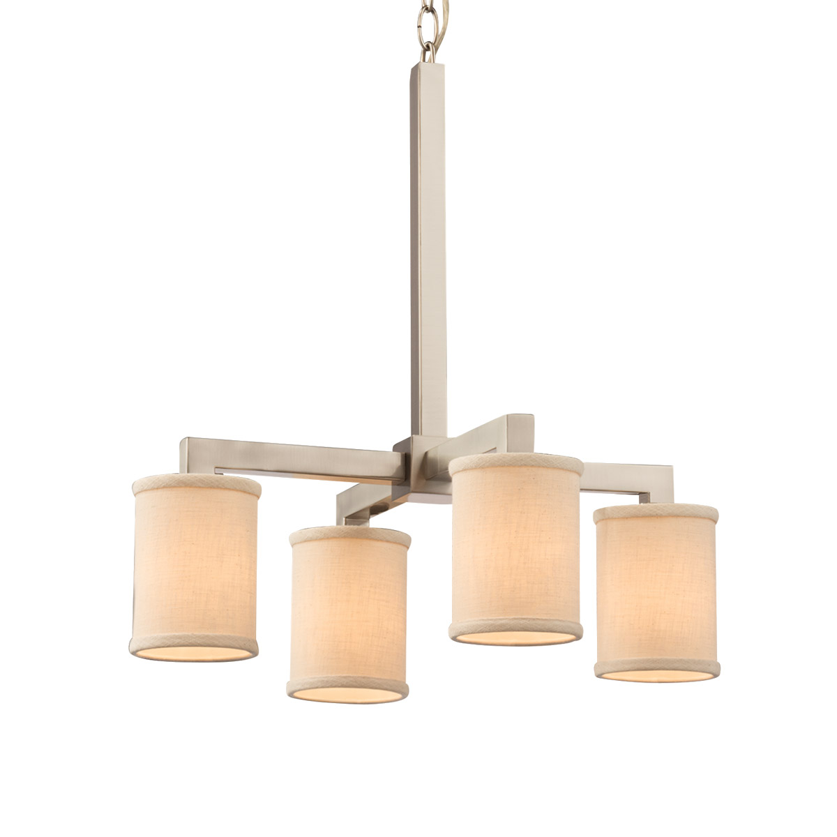 Textile LED 21 inch Dark Bronze Chandelier Ceiling Light