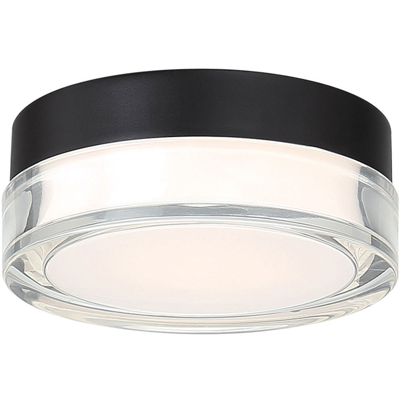 Pi LED 6 inch Black Flush Mount Ceiling Light in 3500K, 6in.