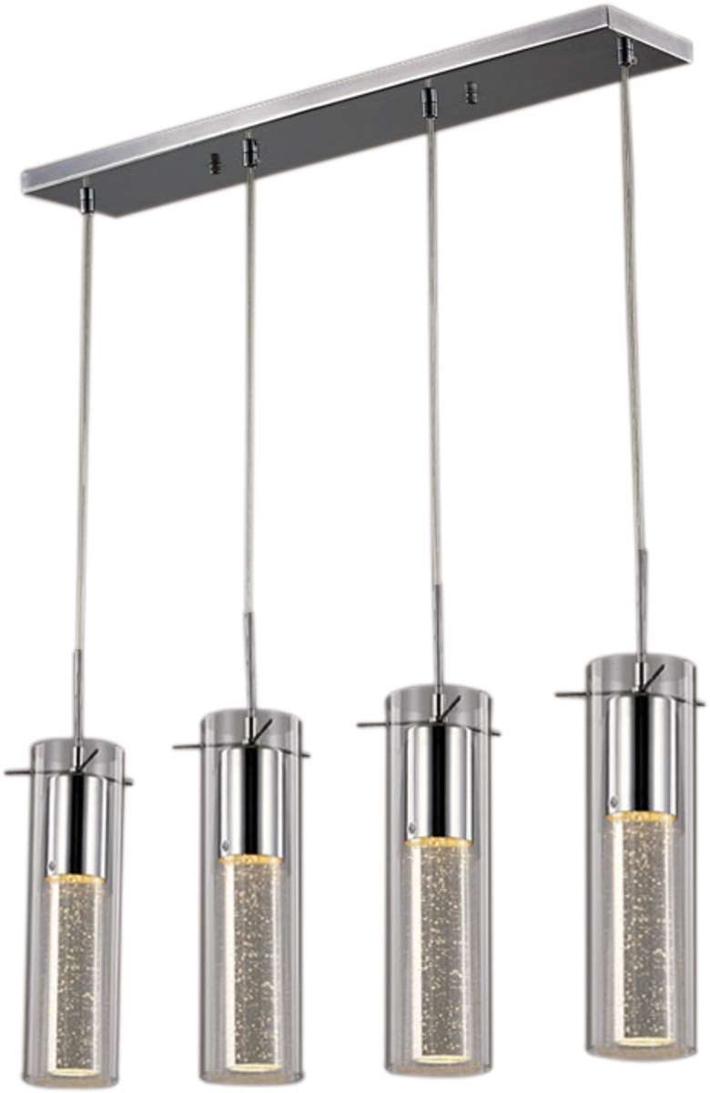 Canada 4 Light 27 inch Chrome Kitchen Island Lighting Ceiling Light