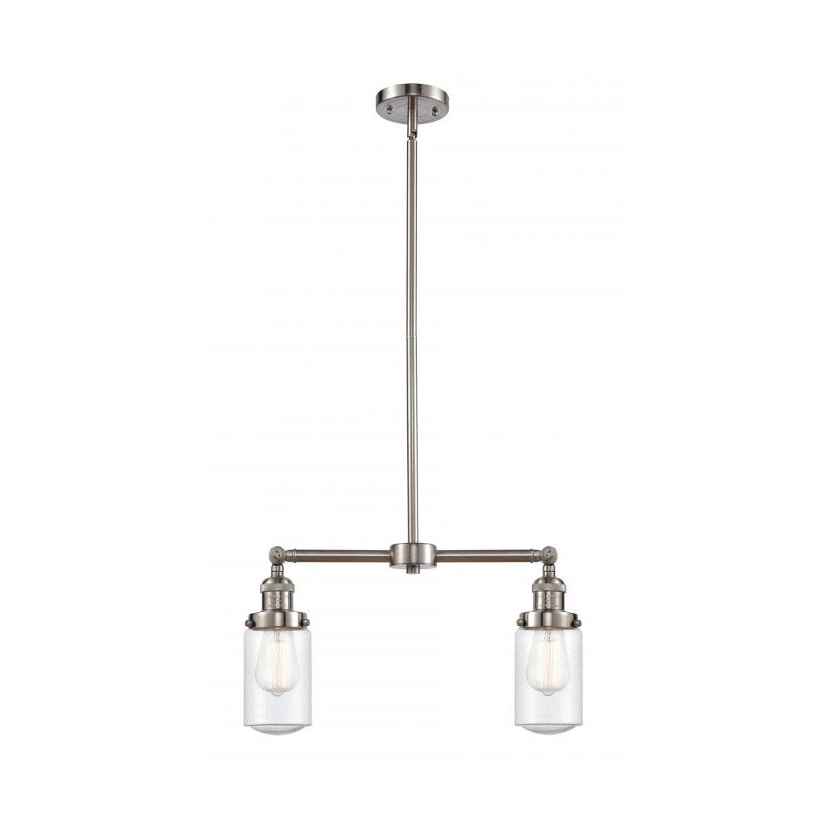 Franklin Restoration Dover LED 21 inch Brushed Satin Nickel Chandelier Ceiling Light in Seedy Glass, Franklin Restoration