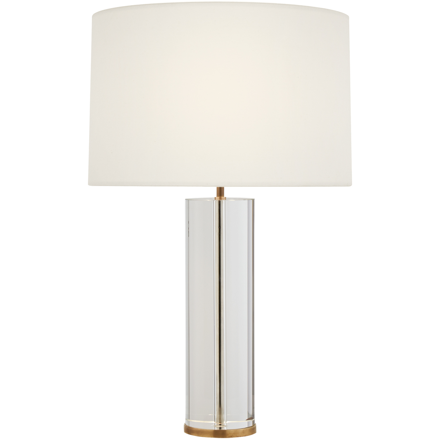 AERIN Lineham 29.5 inch 5 watt Crystal and Hand-Rubbed Antique Brass Cordless Table Lamp Portable Light