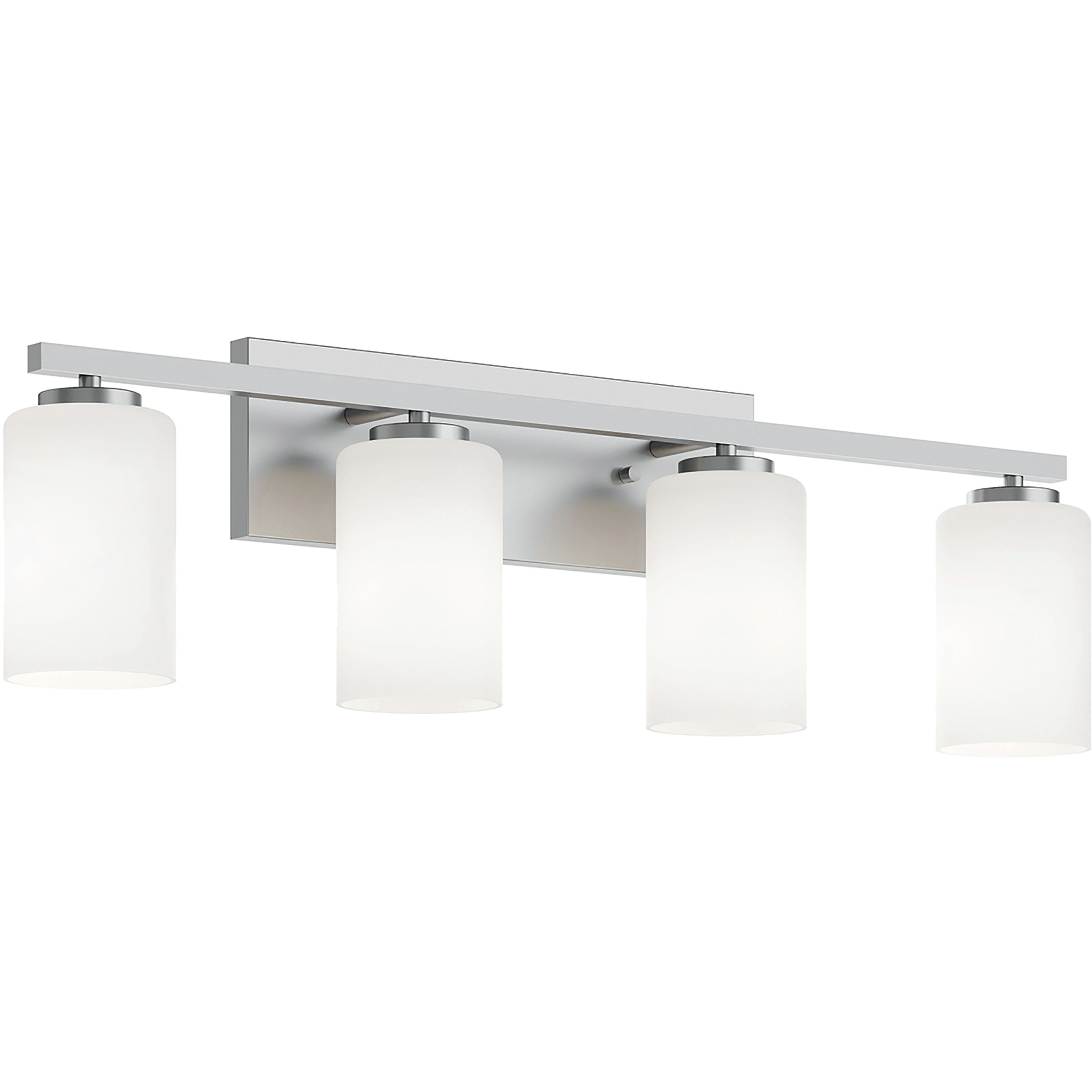 Leo 4 Light 31 inch Satin Nickel Vanity Light Wall Light