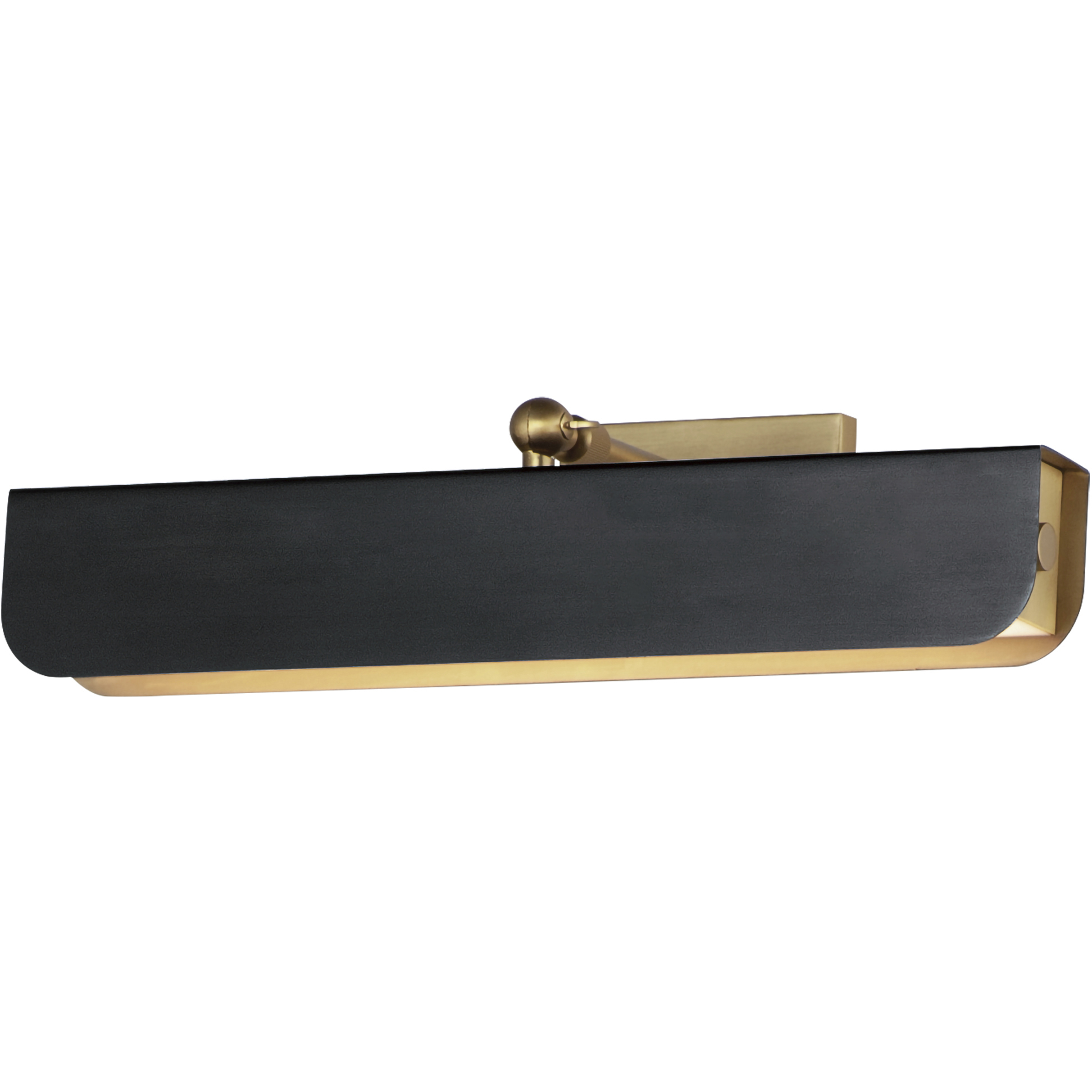 Miles LED 18 inch Black and Natural Aged Brass Wall Sconce Wall Light