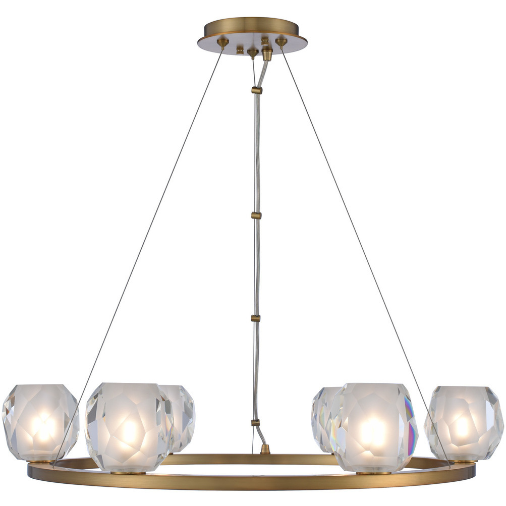 Stella LED 26 inch Winter Brass Pendant Ceiling Light