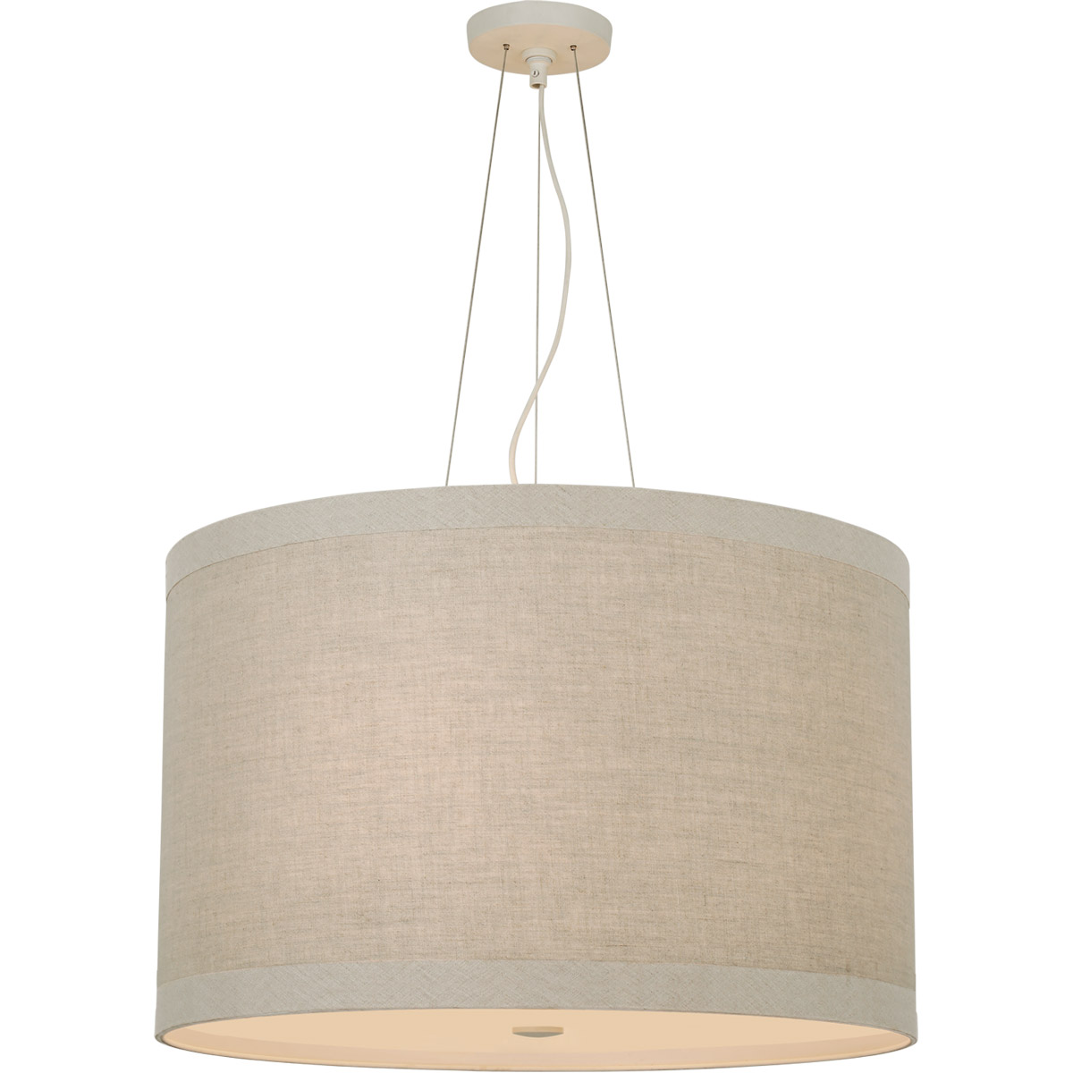 kate spade new york Walker LED 22 inch Light Cream Hanging Shade Ceiling Light in Natural Linen, Medium