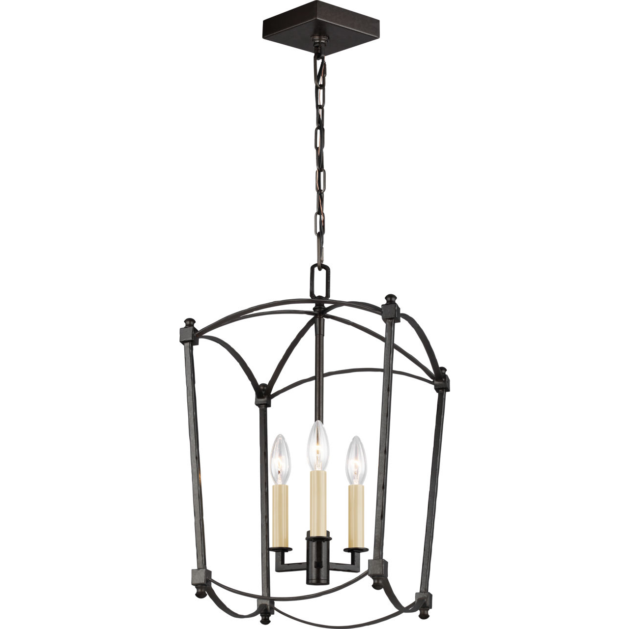 Sean Lavin Thayer 3 Light 12 inch Smith Steel Mini-Lantern Chandelier Ceiling Light