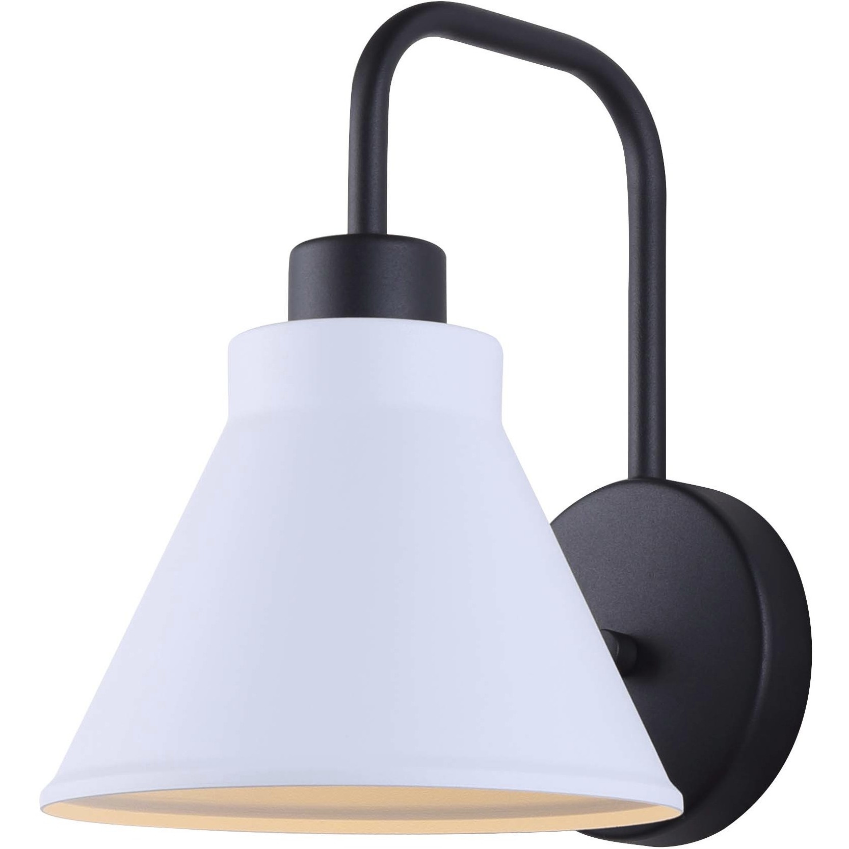 Penn 1 Light 10.38 inch Black and White Outdoor Wall Light