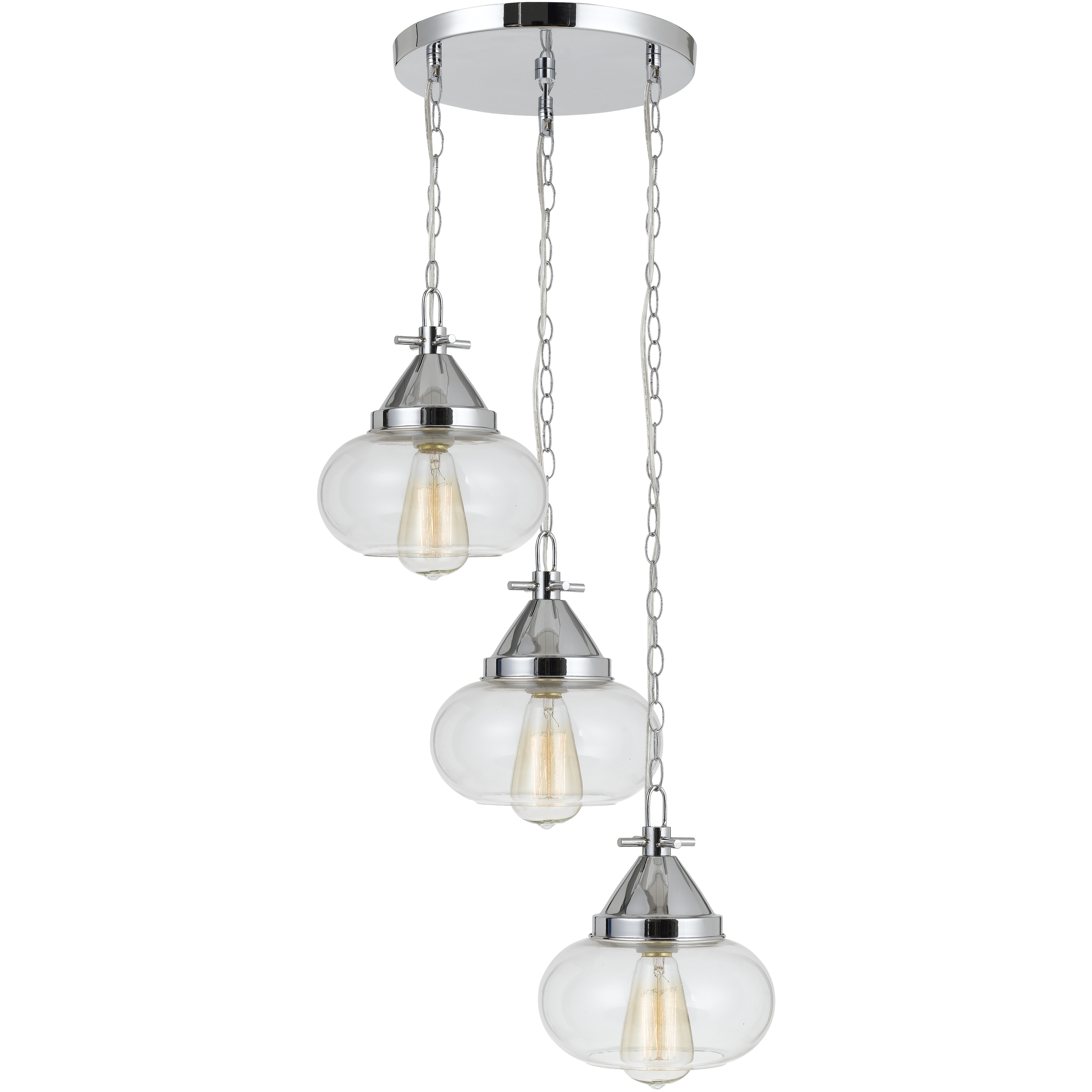 Maywood 3 Light 16.5 inch Chrome Pendant Ceiling Light
