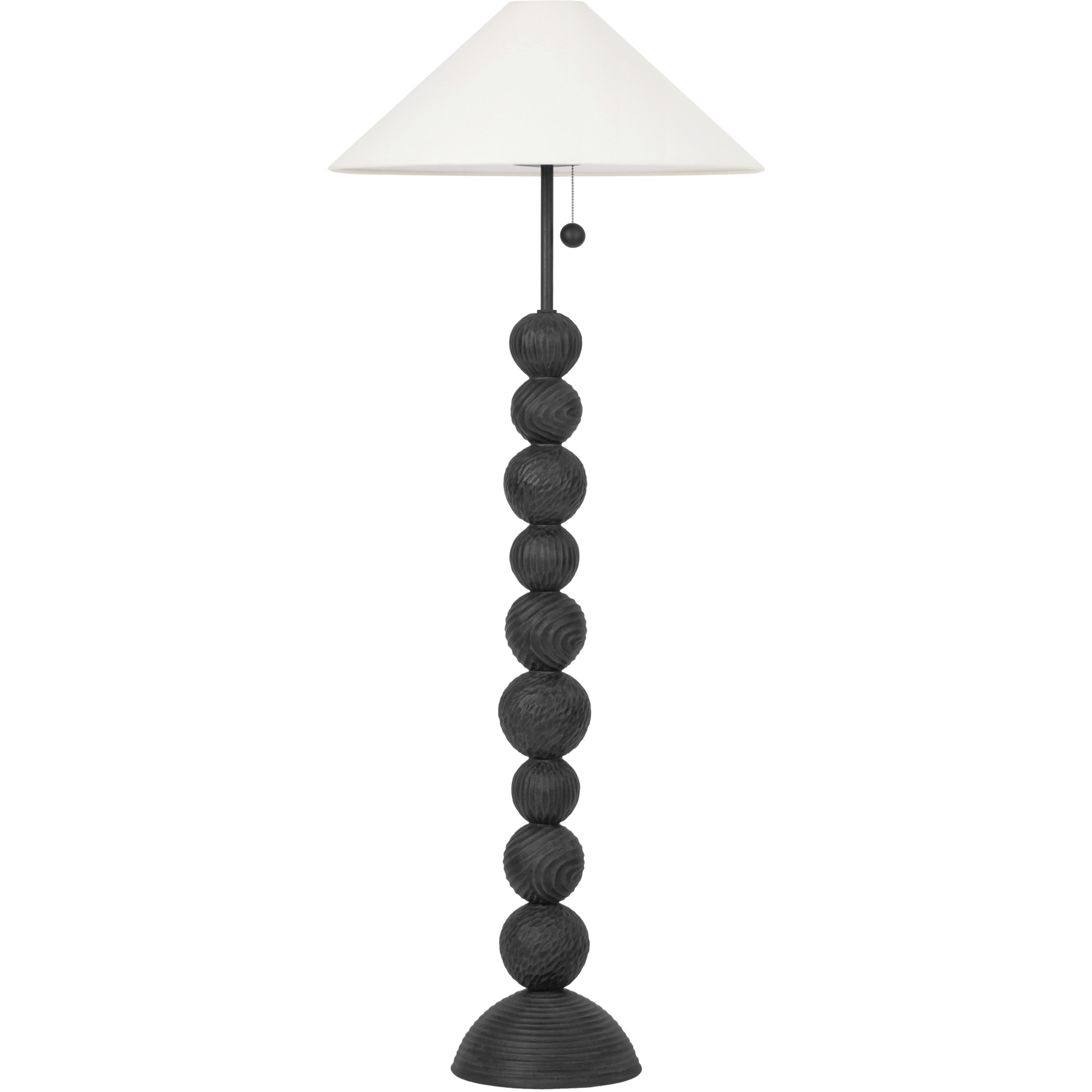 Miela 64 inch 15.00 watt Forged Iron/Ceramic Black Motif Table Lamp Portable Light