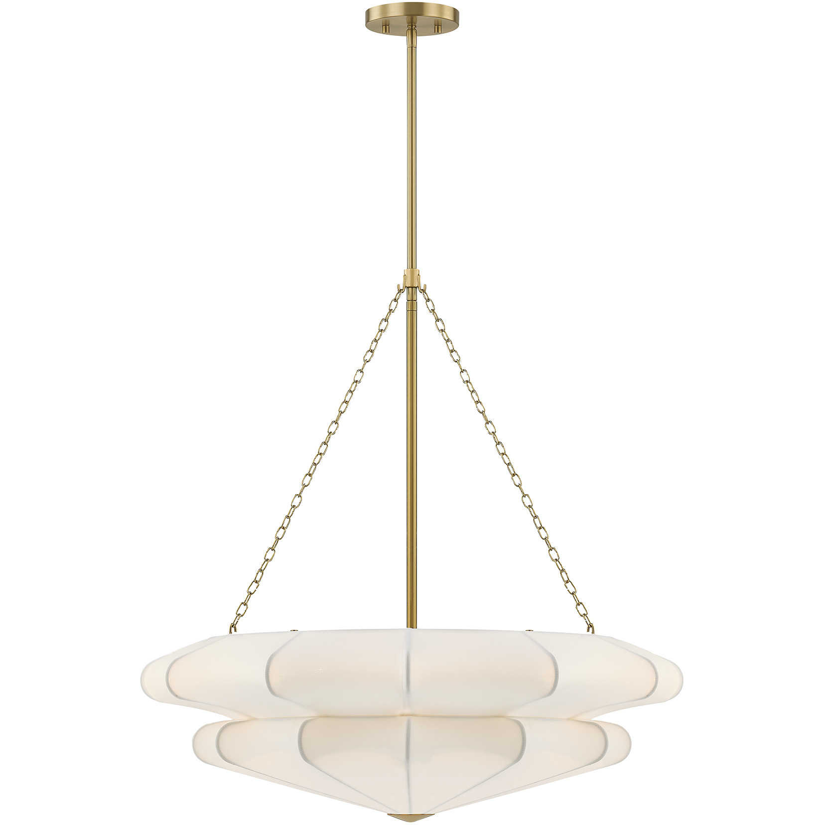 Coppell 3 Light 28 inch Warm Brass Pendant Ceiling Light