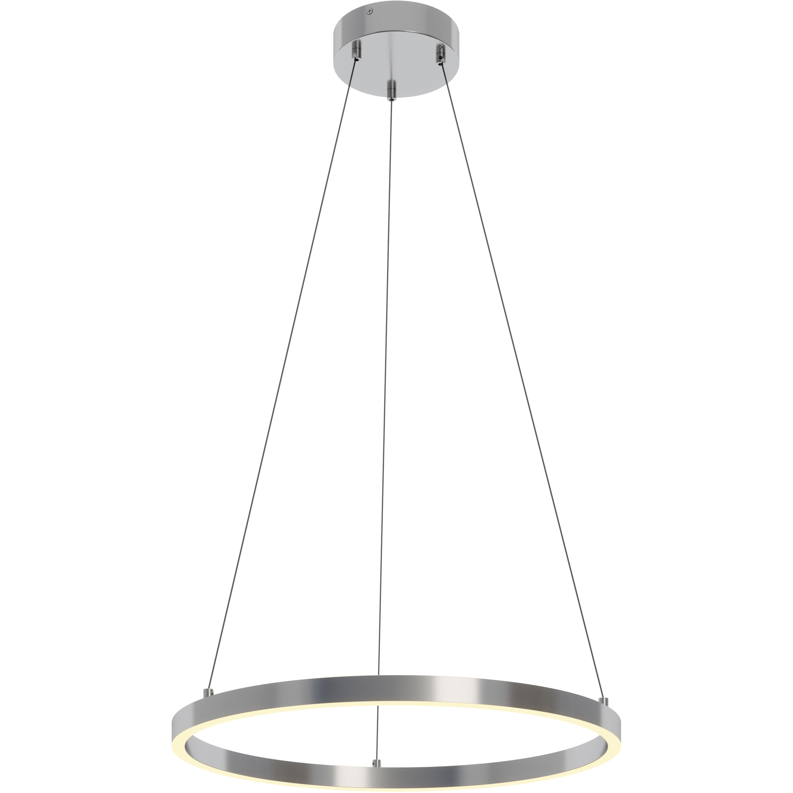 Glo LED 23.75 inch Satin Nickel Pendant Ceiling Light