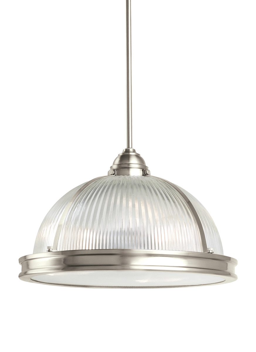 Pratt Street Prismatic 3 Light 16.25 inch Brushed Nickel Pendant Ceiling Light
