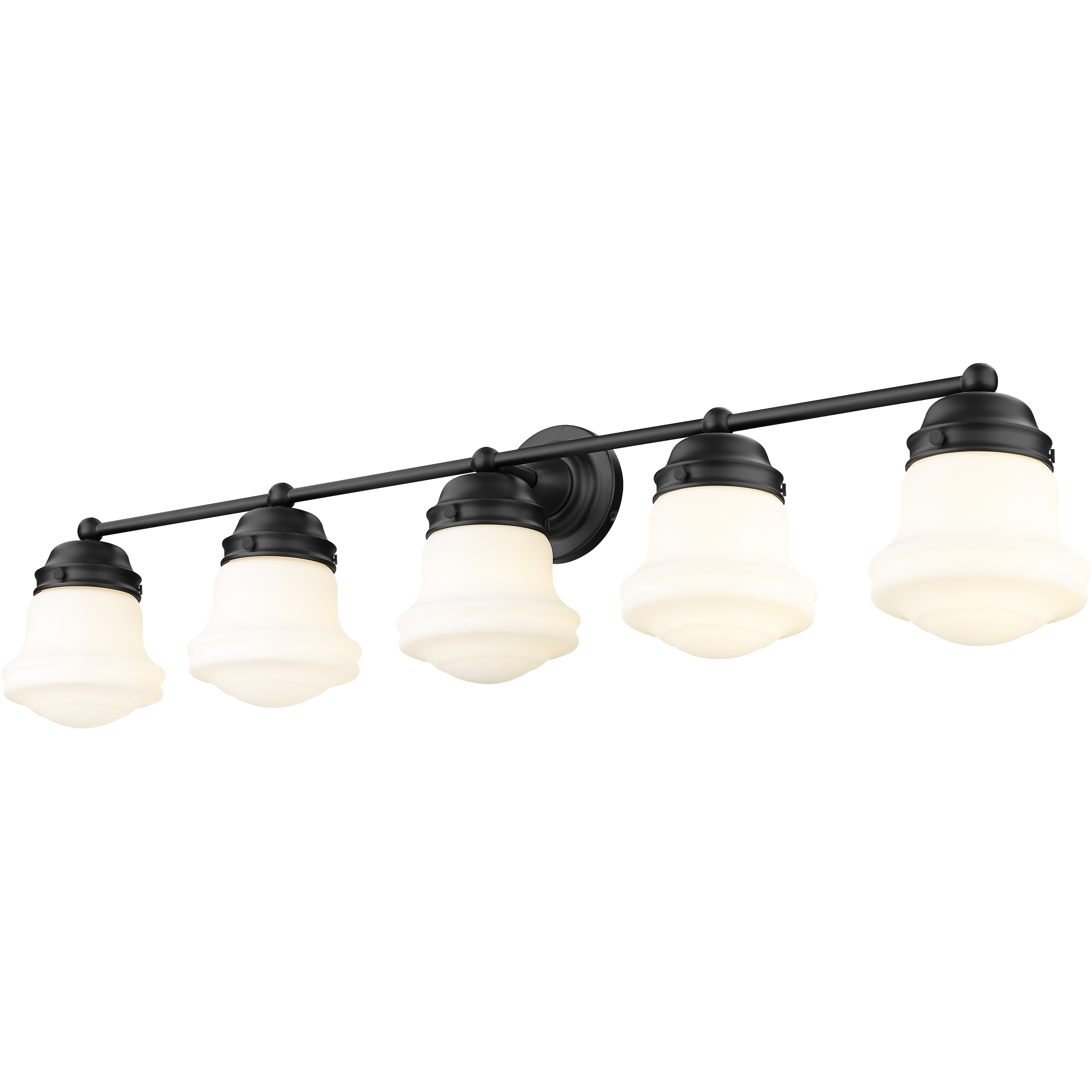 Vaughn 5 Light 40.75 inch Matte Black Vanity Wall Light