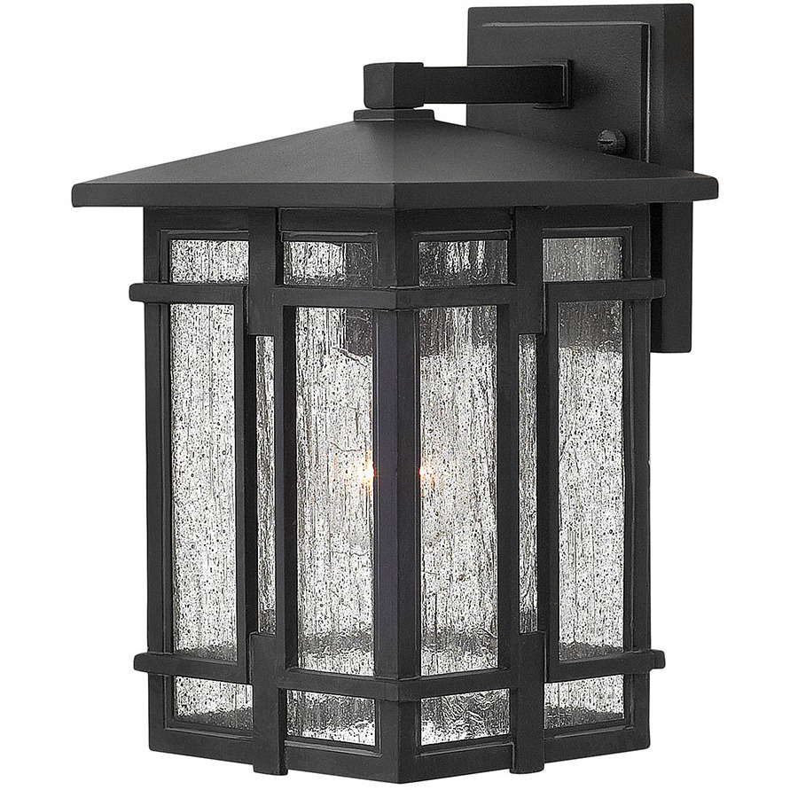 Tucker Outdoor Wall Mount Lantern in Museum Black, Small