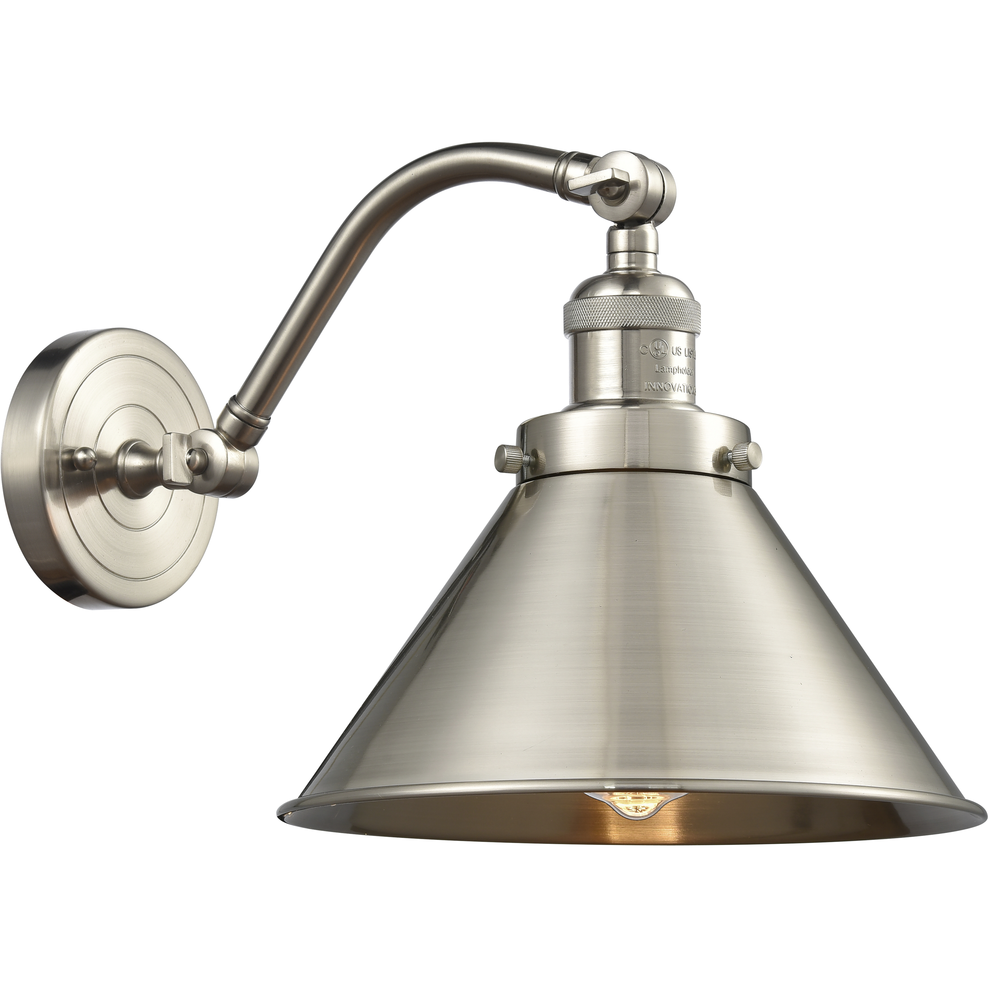 Franklin Restoration Briarcliff 1 Light 8 inch Brushed Satin Nickel Sconce Wall Light, Franklin Restoration