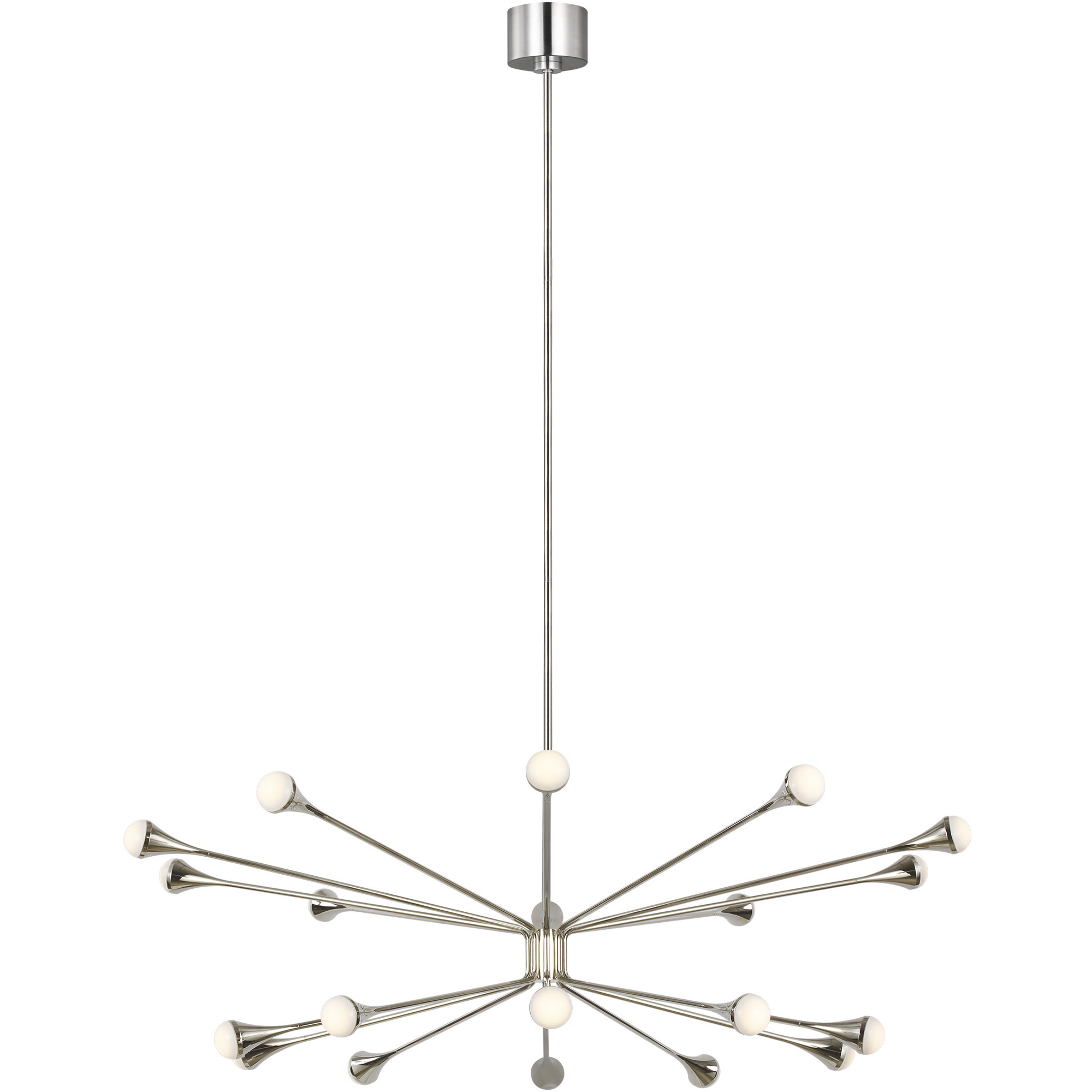 Sean Lavin Lody LED 48 inch Polished Nickel Chandelier Ceiling Light, Integrated LED