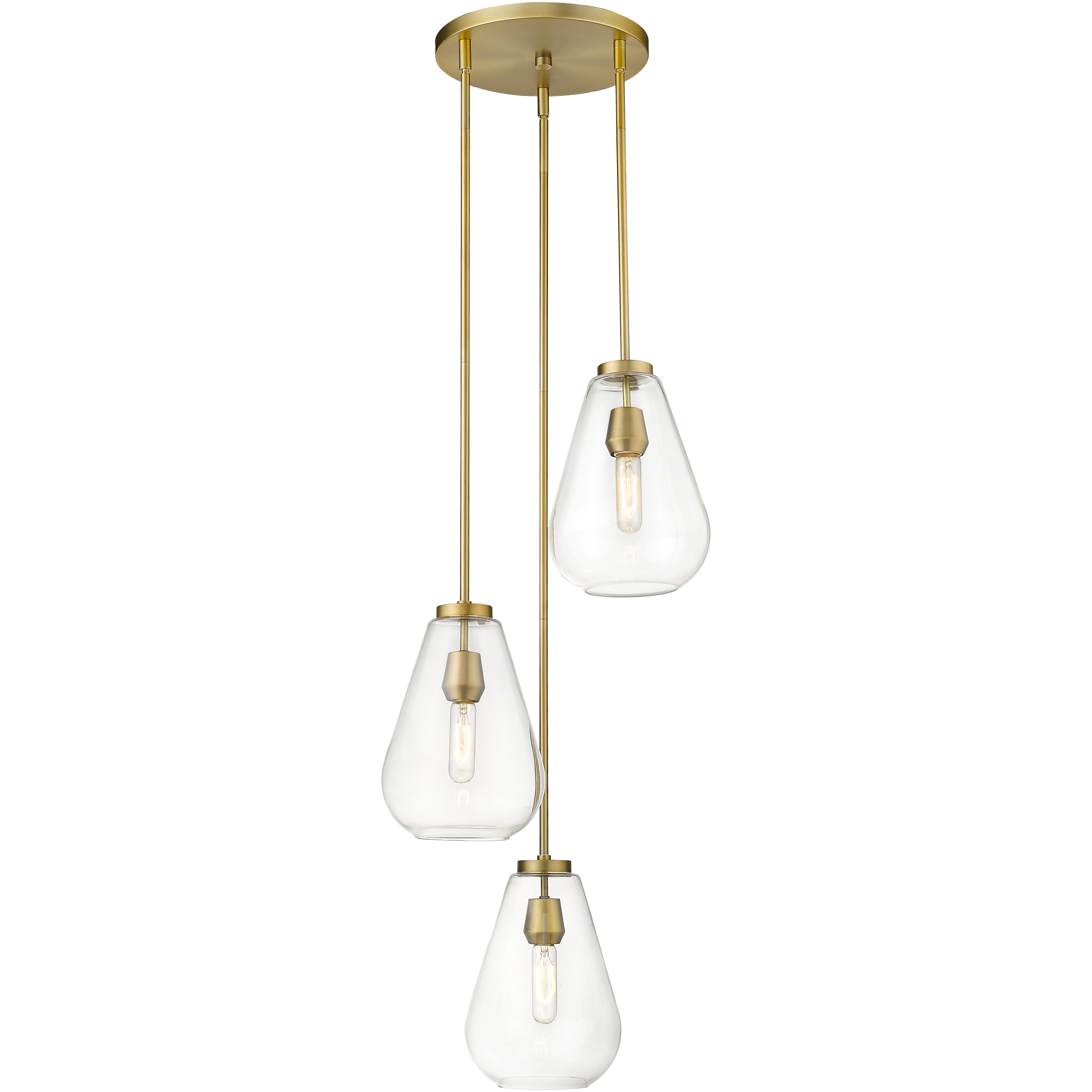 Ayra 3 Light 18 inch Olde Brass Chandelier Ceiling Light