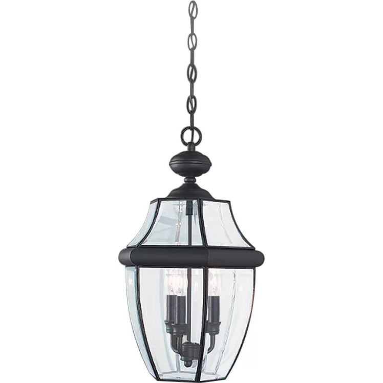 Lancaster 3 Light 11.75 inch Black Outdoor Pendant