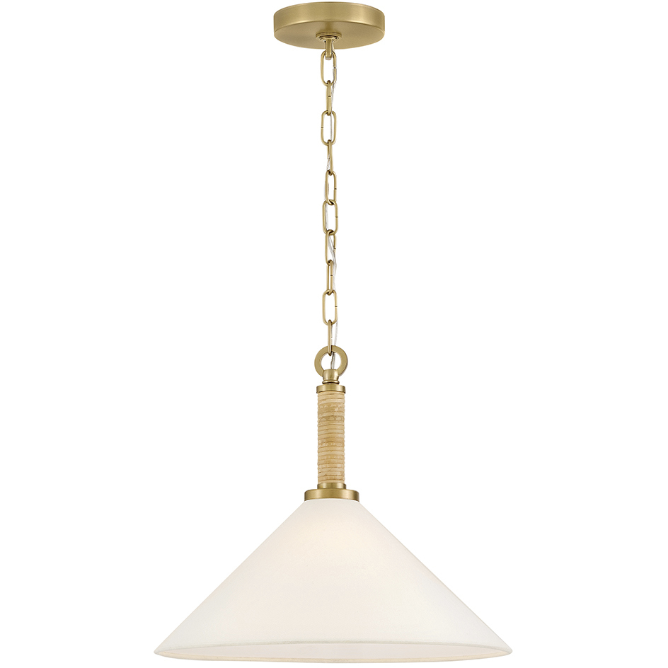 Cove 1 Light 16 inch Lacquered Brass Pendant Ceiling Light
