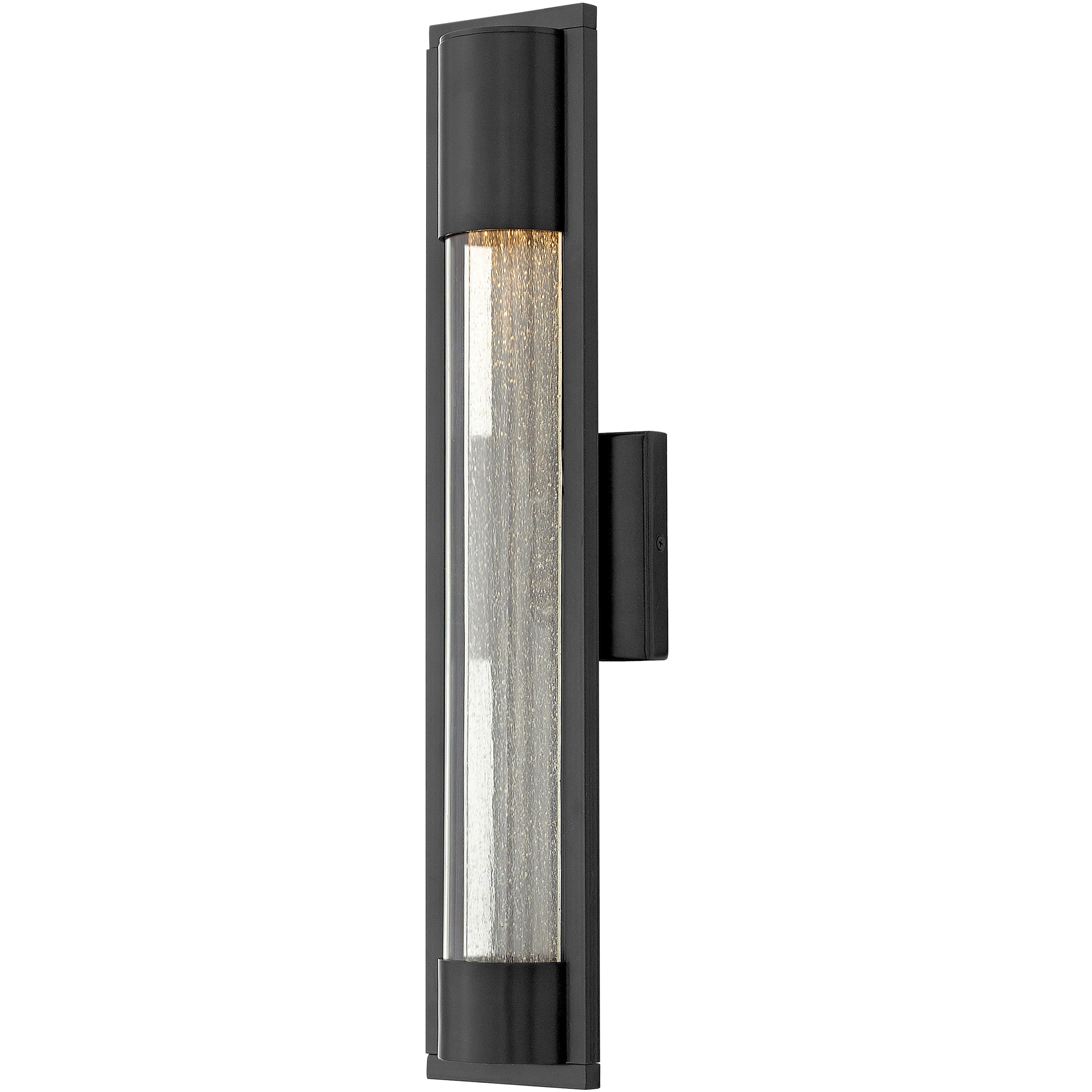 Mist Outdoor Wall Mount Lantern in Satin Black, Medium