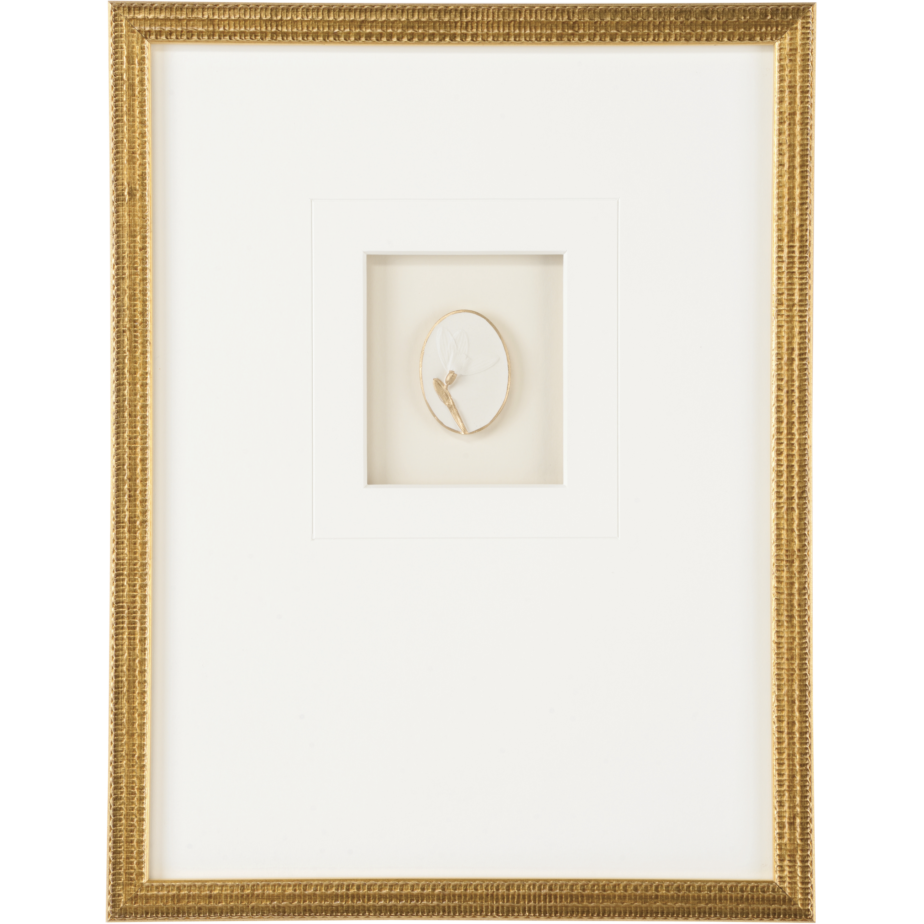 Botanical Relief I White/Cream Wall Art