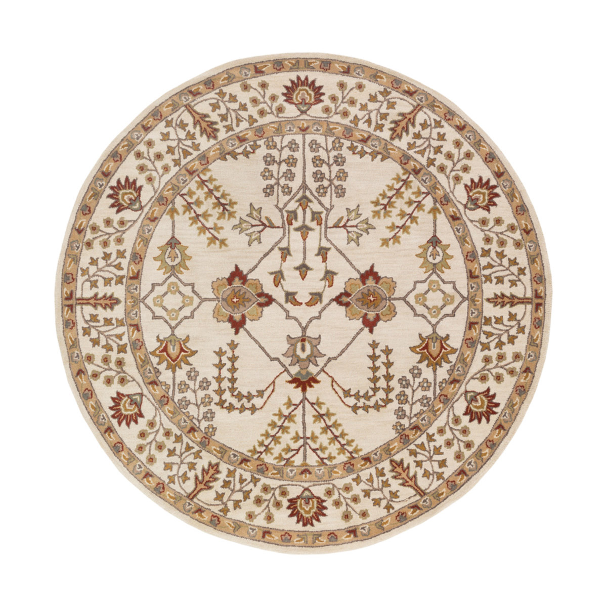 Arlo 72 X 72 inch Dark Red/Camel/Khaki/Wheat/Olive/Taupe/Medium Gray Rugs, Round