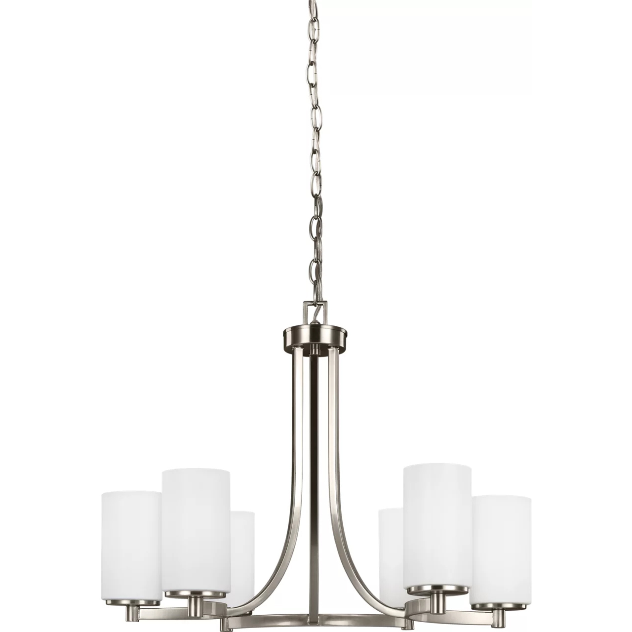 Hettinger 6 Light 24.5 inch Brushed Nickel Chandelier Ceiling Light