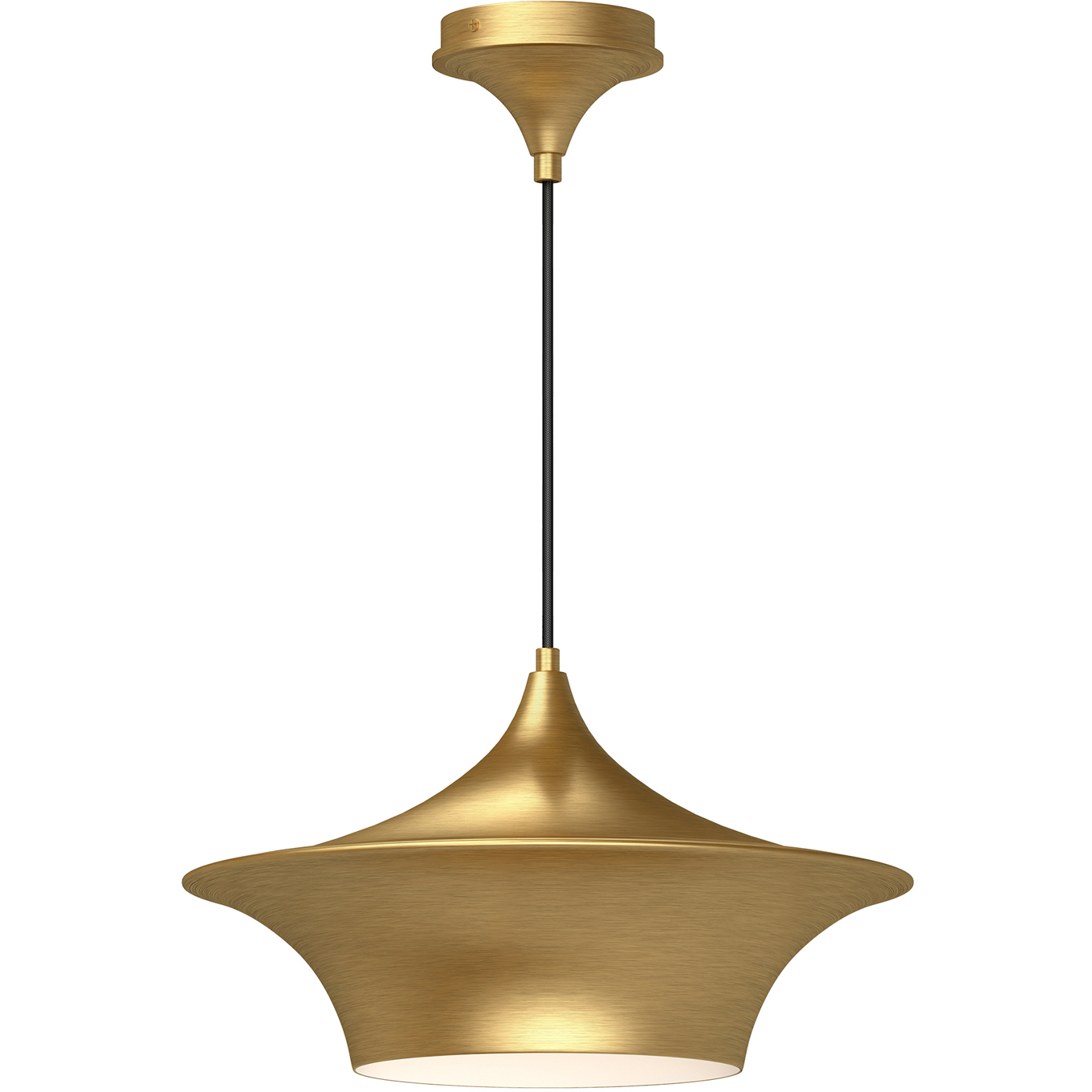 Alora Mood Emiko 1 Light 16 inch Brushed Gold Pendant Ceiling Light
