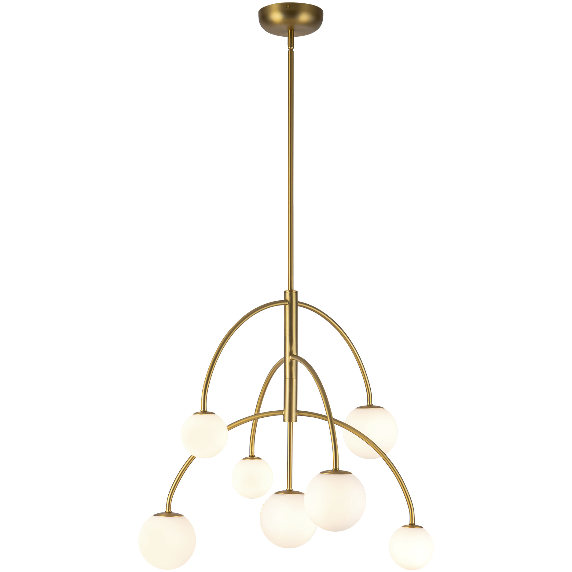 Alora Mood Fiona 7 Light 26.63 inch Brushed Gold Chandelier Ceiling Light