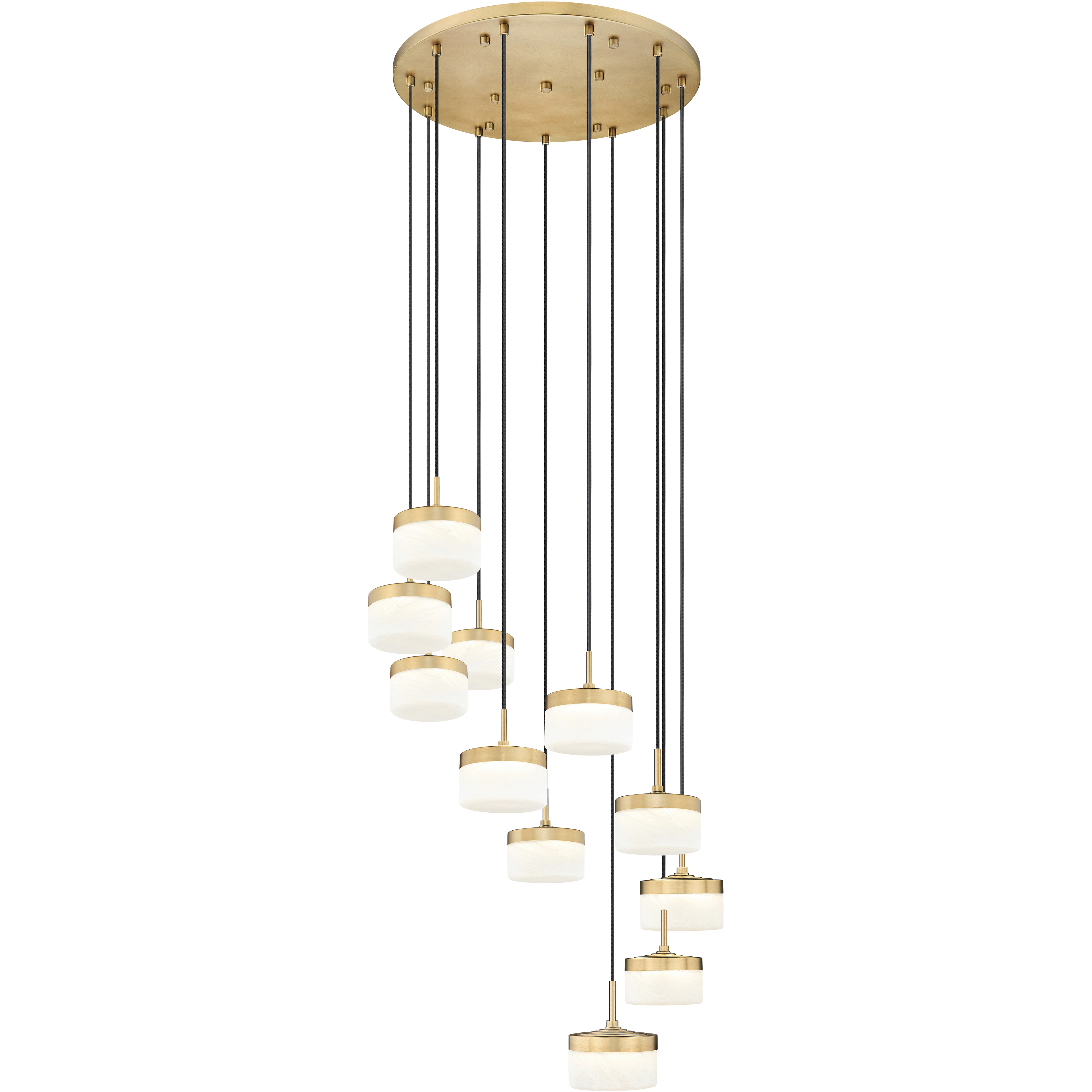 Renaud LED 28 inch Modern Gold Chandelier Ceiling Light