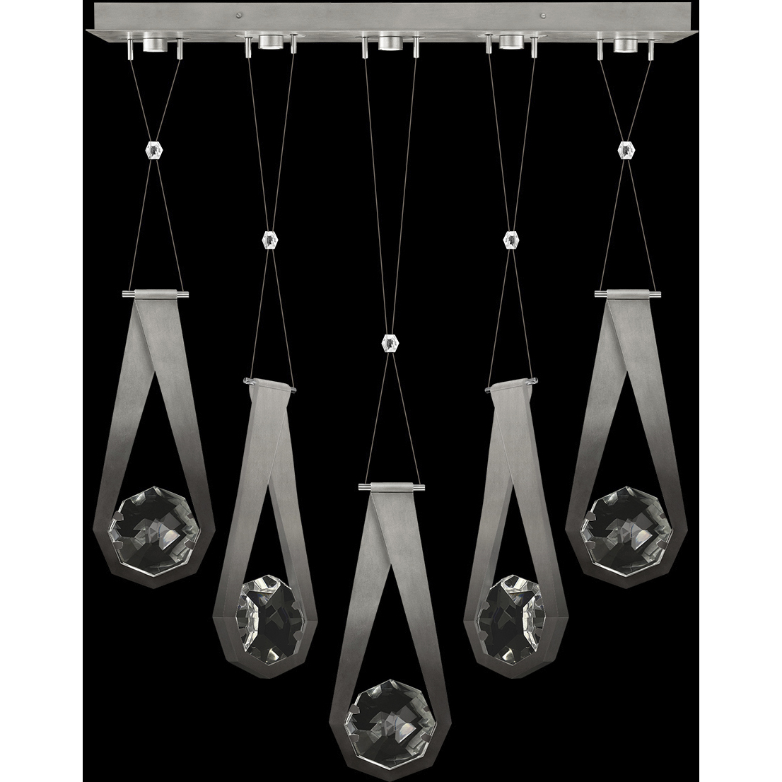 Aria 10 Light 43 inch Silver Pendant Ceiling Light