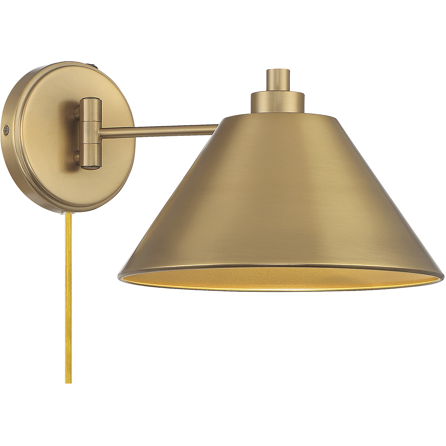 Traditional 1 Light 10 inch Natural Brass Wall Sconce Wall Light