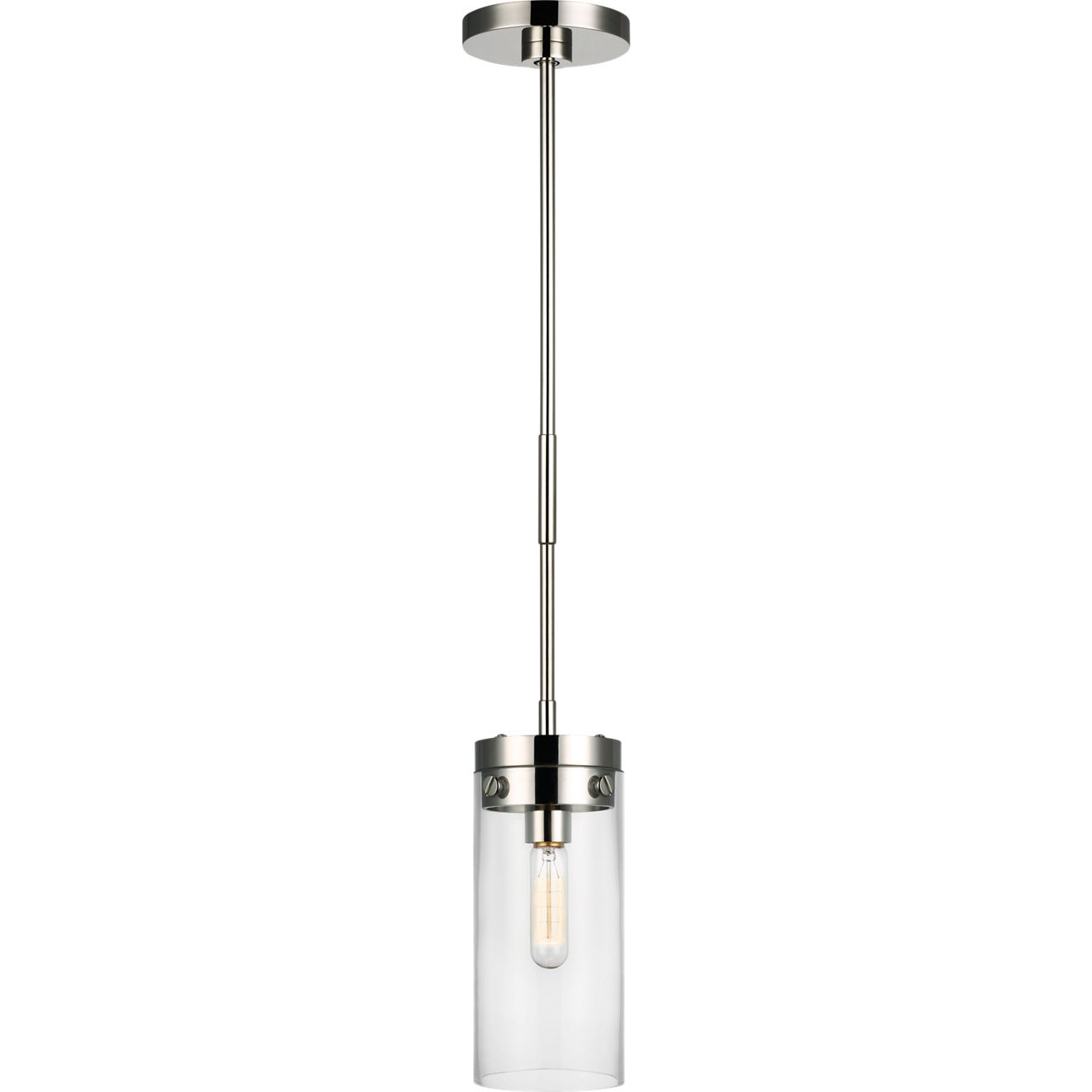 C&M by Chapman & Myers Garrett 1 Light 5.5 inch Polished Nickel Pendant Ceiling Light