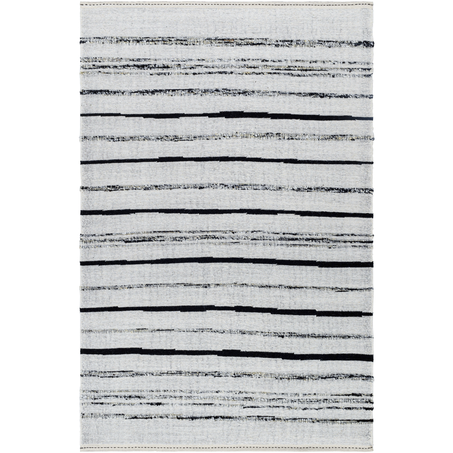 Goteborg 144 X 108 inch Ivory/Black Handmade Rug in 9 x 12