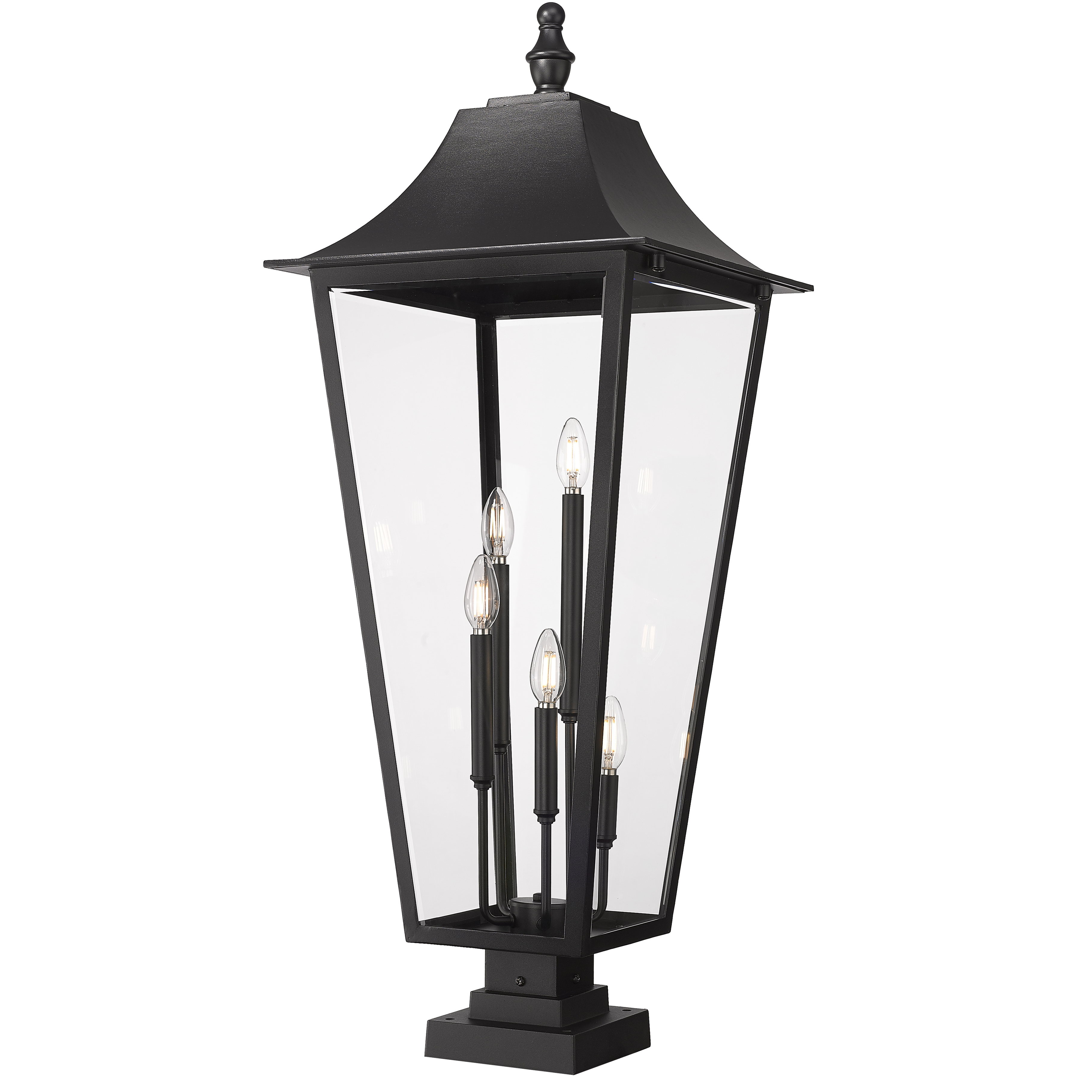 Gannon 5 Light 41.25 inch Black Outdoor Pier Mounted Fixture in G9