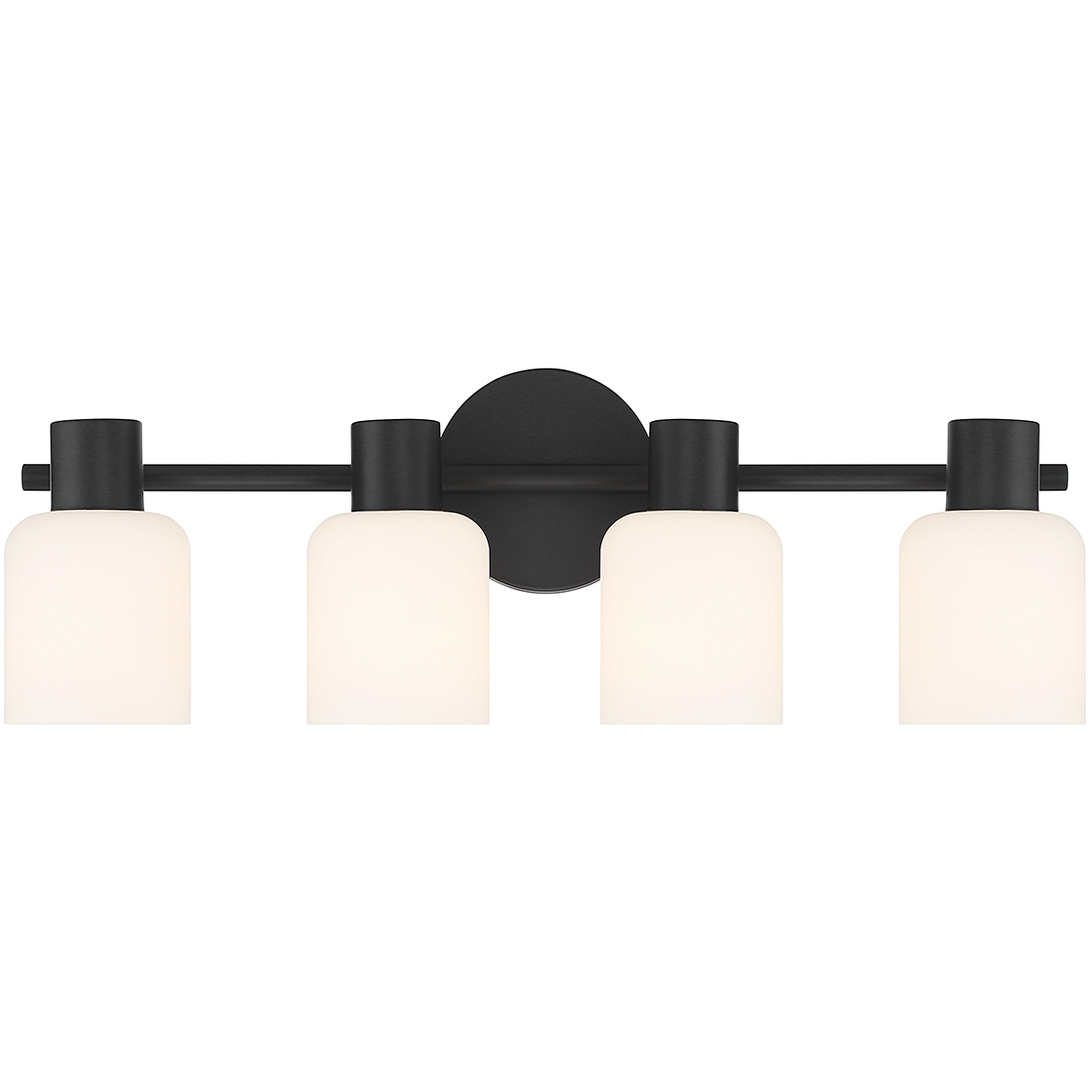 Strand 4 Light 23.25 inch Matte Black Bathroom Vanity Light Wall Light, Lighting One