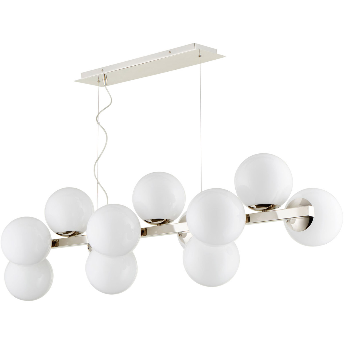 Atom 12 Light 16 inch Polished Nickel Pendant Ceiling Light