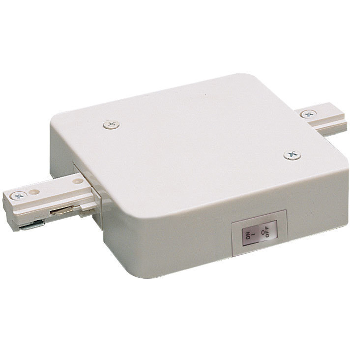 1-circuit 1 Light White In-Line Feed Ceiling Light, with Circuit Limiter