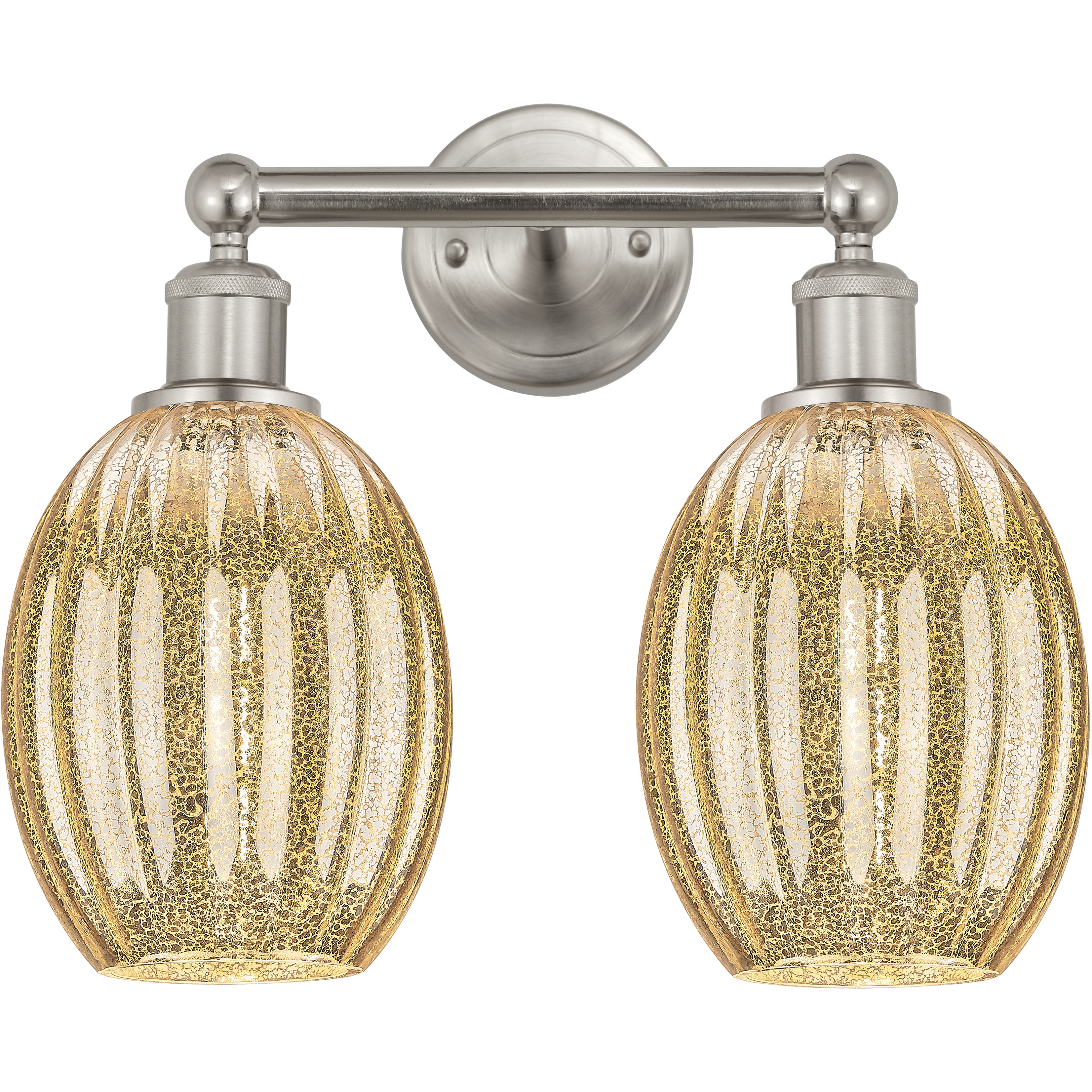 Edison Preston 2 Light 15.25 inch Brushed Satin Nickel Bath Vanity Light Wall Light in Mercury