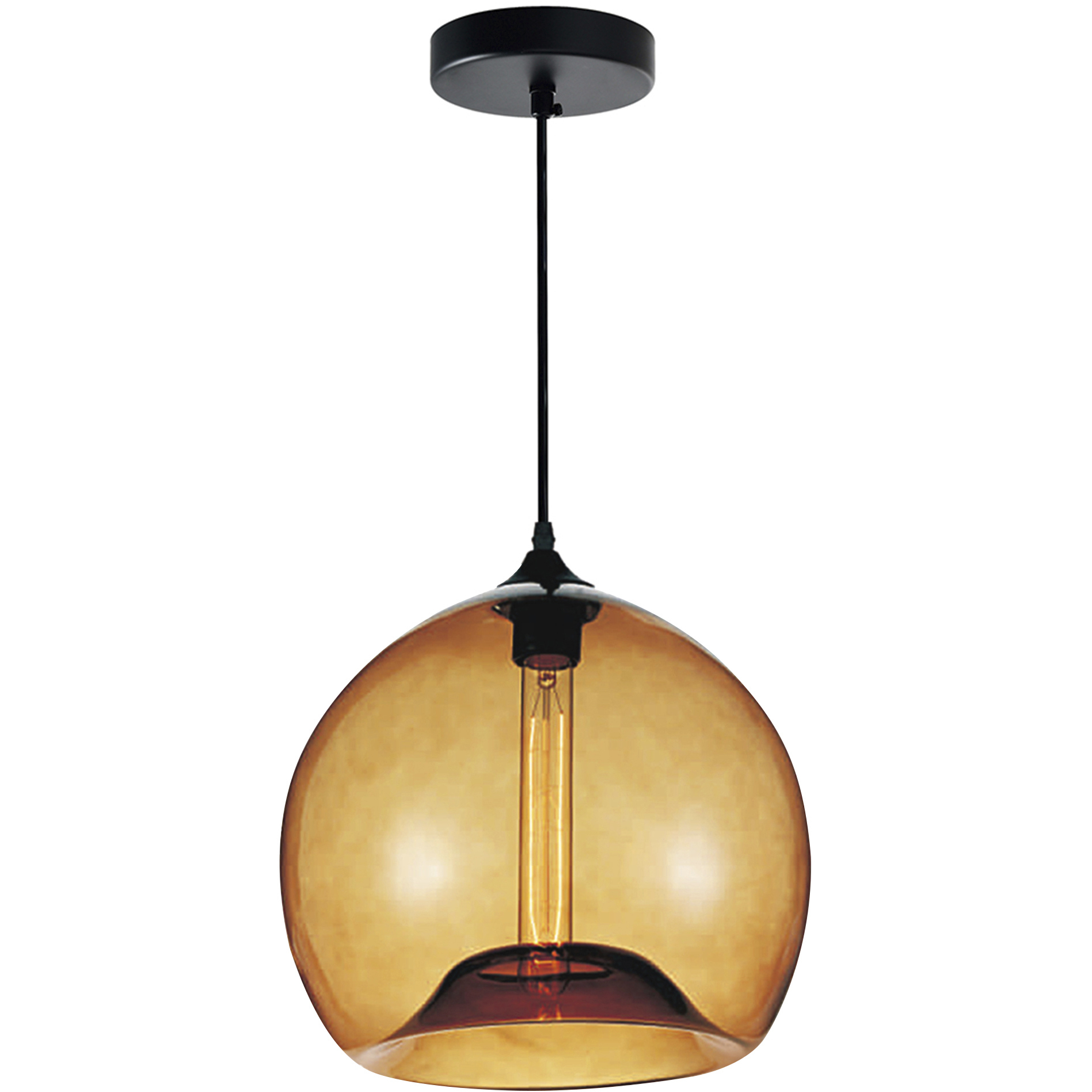 Amber glass ceiling light deals