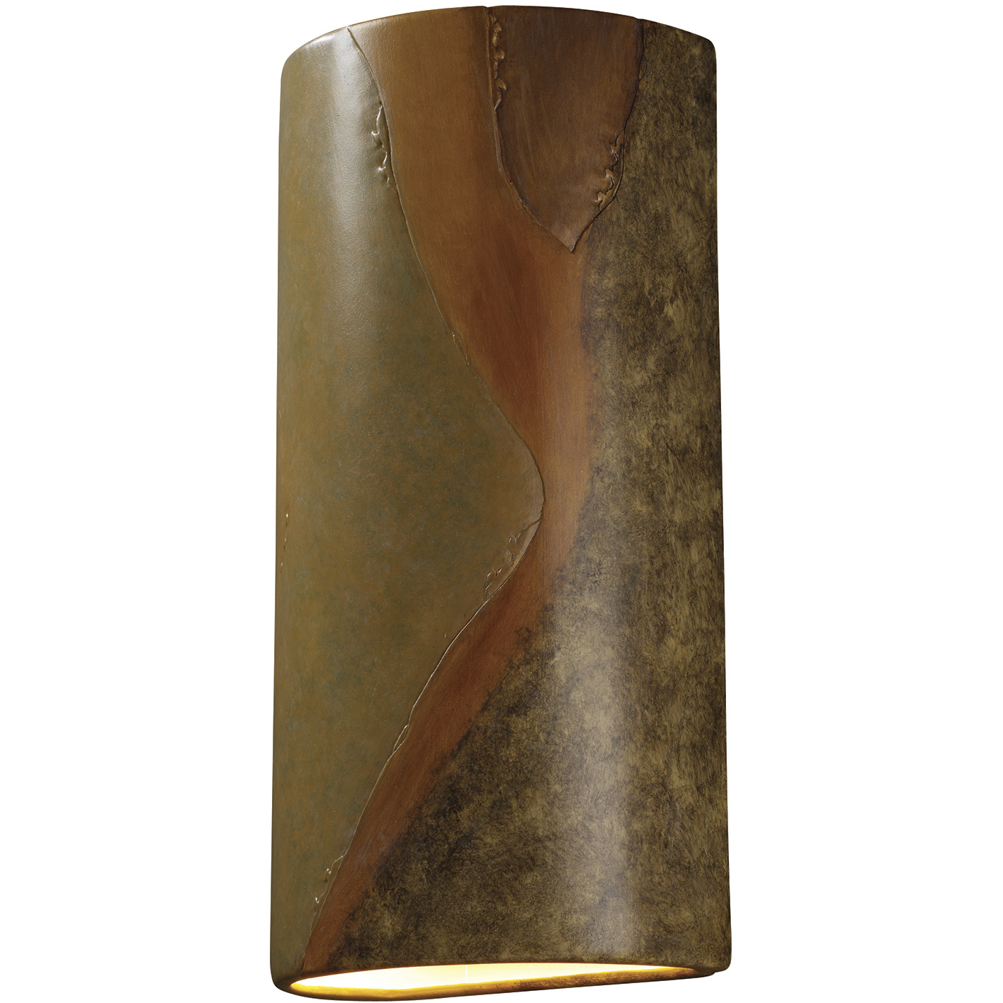 Ambiance Cylinder LED 10.75 inch Celadon Green Crackle Wall Sconce Wall Light, Really Big