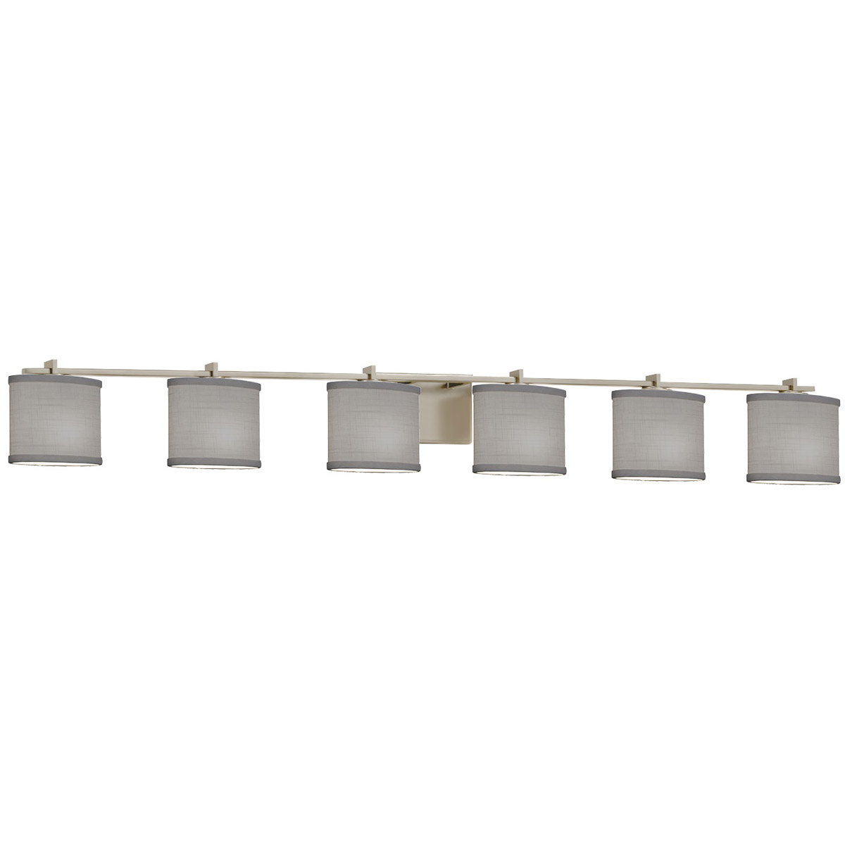 Textile LED 57 inch Brushed Nickel Bath Bar Wall Light