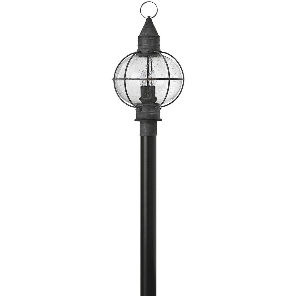 Cape Cod 4 Light 23.75 inch Aged Zinc Outdoor Post Mount Lantern, Extra Large