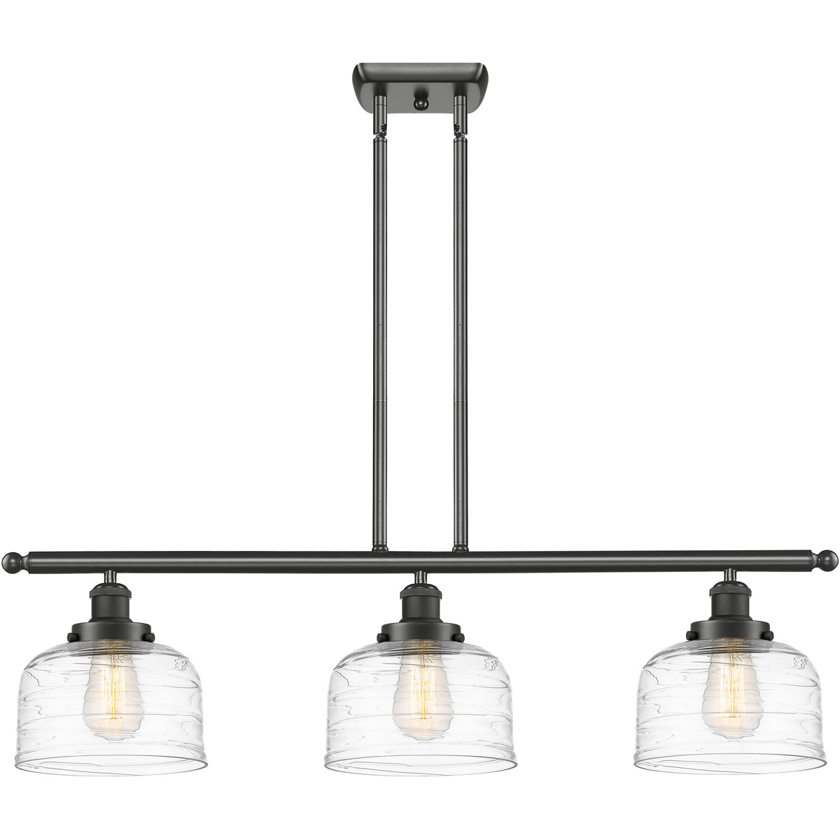 Ballston Bell 3 Light 36 inch Oil Rubbed Bronze Island Light Ceiling Light
