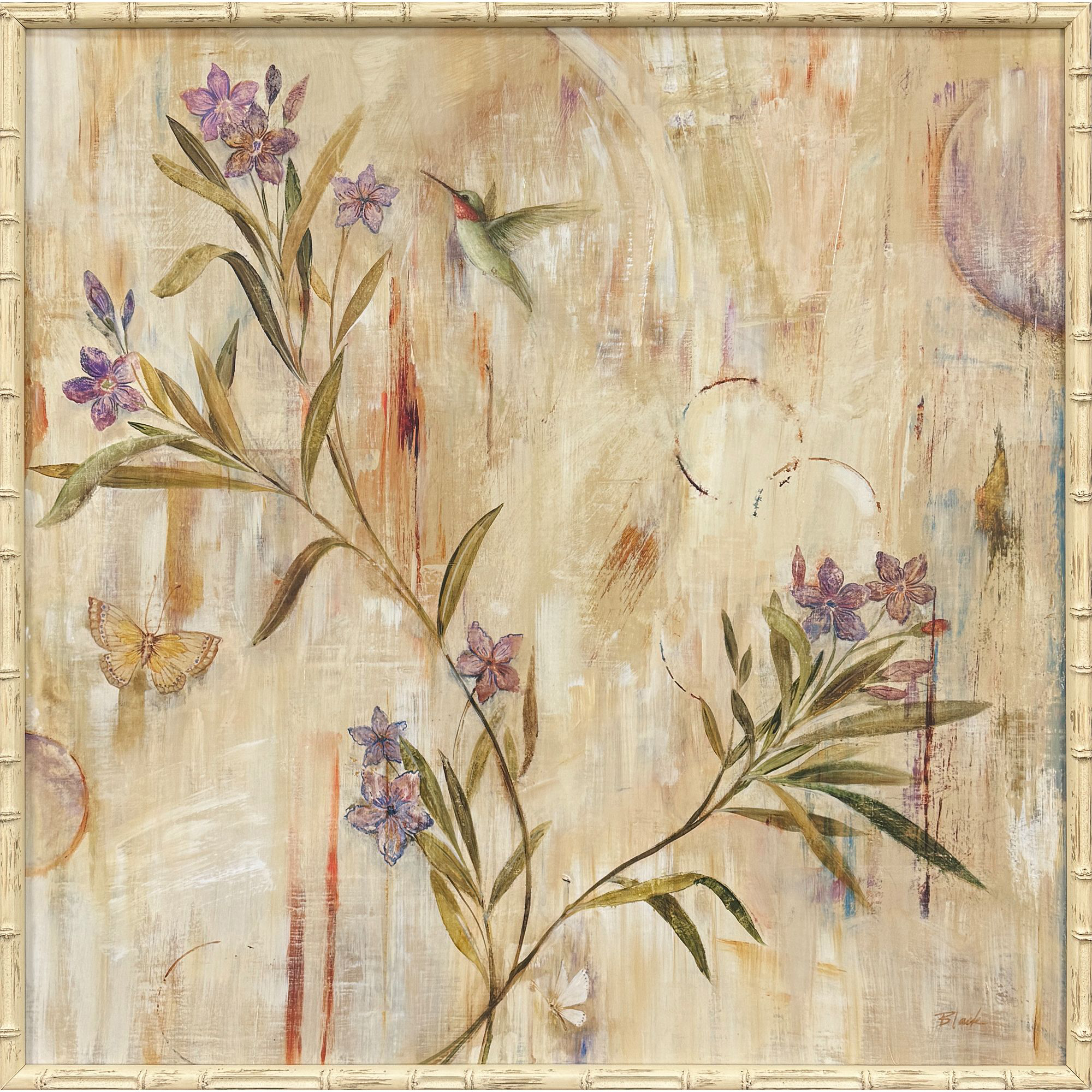 Ruby II Purple and Beige and Green and Rust Framed Art