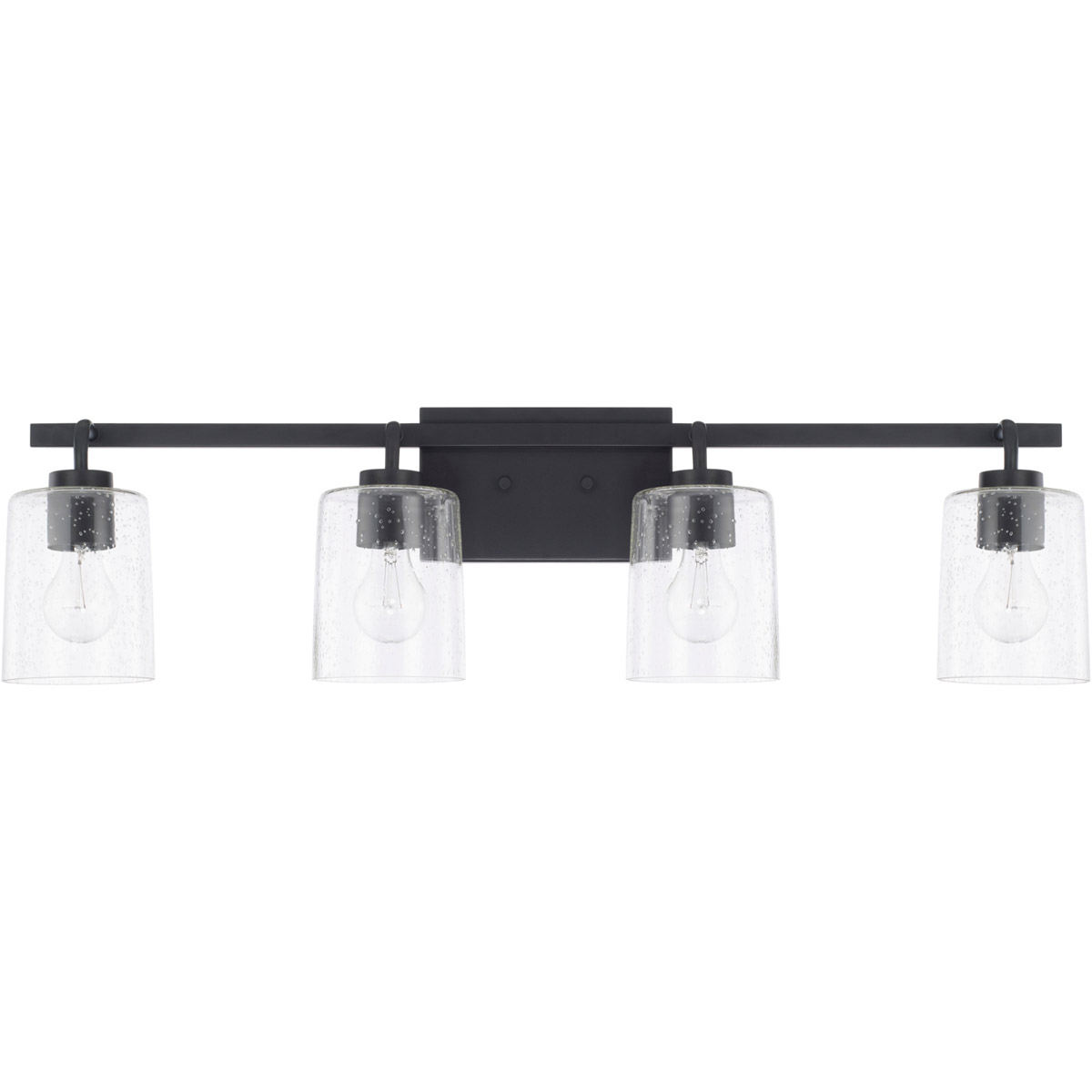 Greyson 4 Light 35 inch Matte Black Vanity Light Wall Light